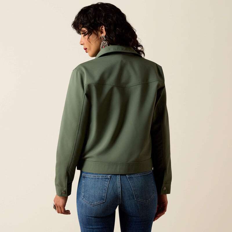 ARIAT WOMENS WAGONER LIGHTWEIGHT DUCK GREEN JACKET 10071121 Laherradurawwnc.com