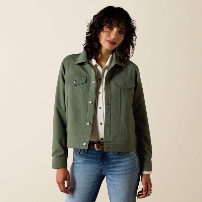 ARIAT WOMENS WAGONER LIGHTWEIGHT DUCK GREEN JACKET 10071121