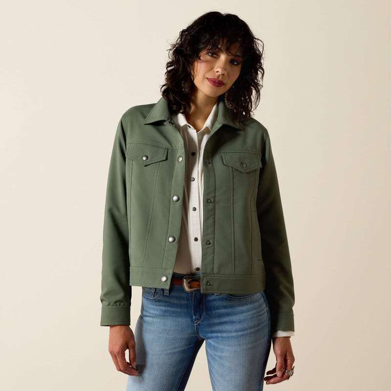 ARIAT WOMENS WAGONER LIGHTWEIGHT DUCK GREEN JACKET 10071121 Laherradurawwnc.com