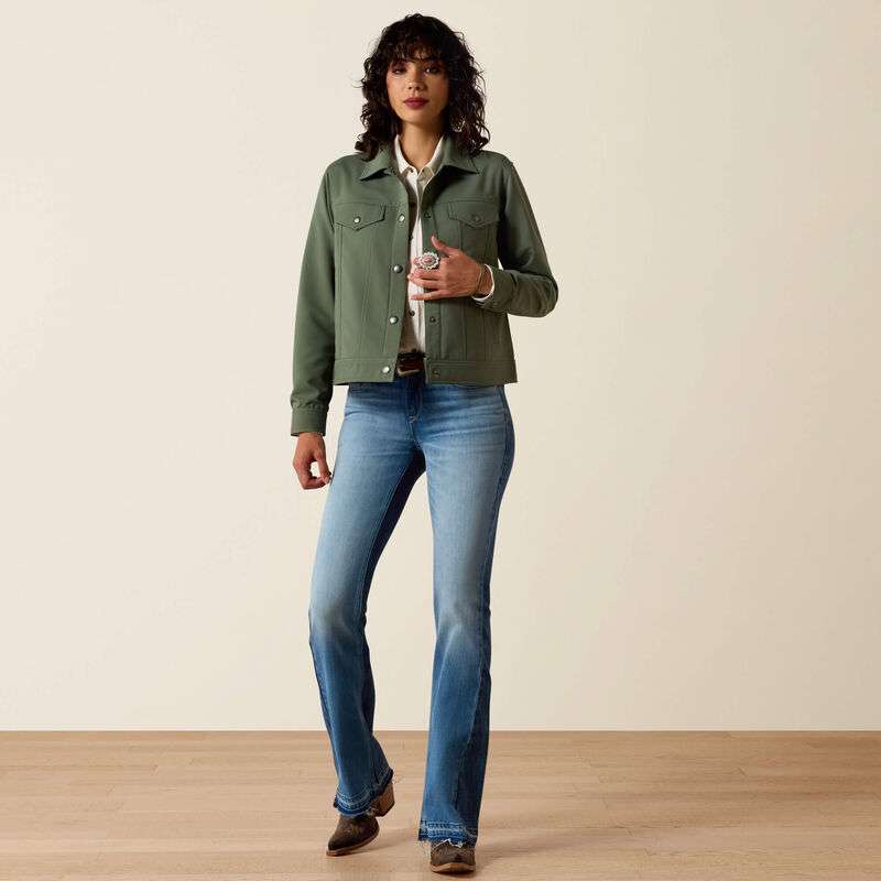 ARIAT WOMENS WAGONER LIGHTWEIGHT DUCK GREEN JACKET 10071121 Laherradurawwnc.com