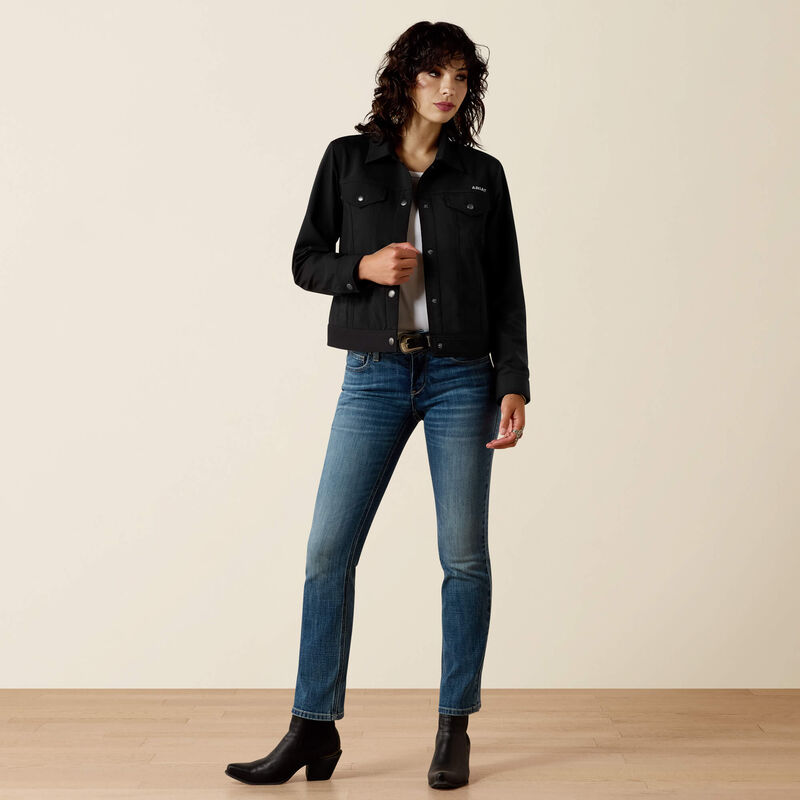 ARIAT WOMENS WAGONER LIGHTWEIGHT JACKET BLACK 10071122