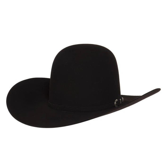 SOMBRERO DE FIELTRO ESTADOUNIDENSE 100X CEREZA NEGRA CORONA ABIERTA