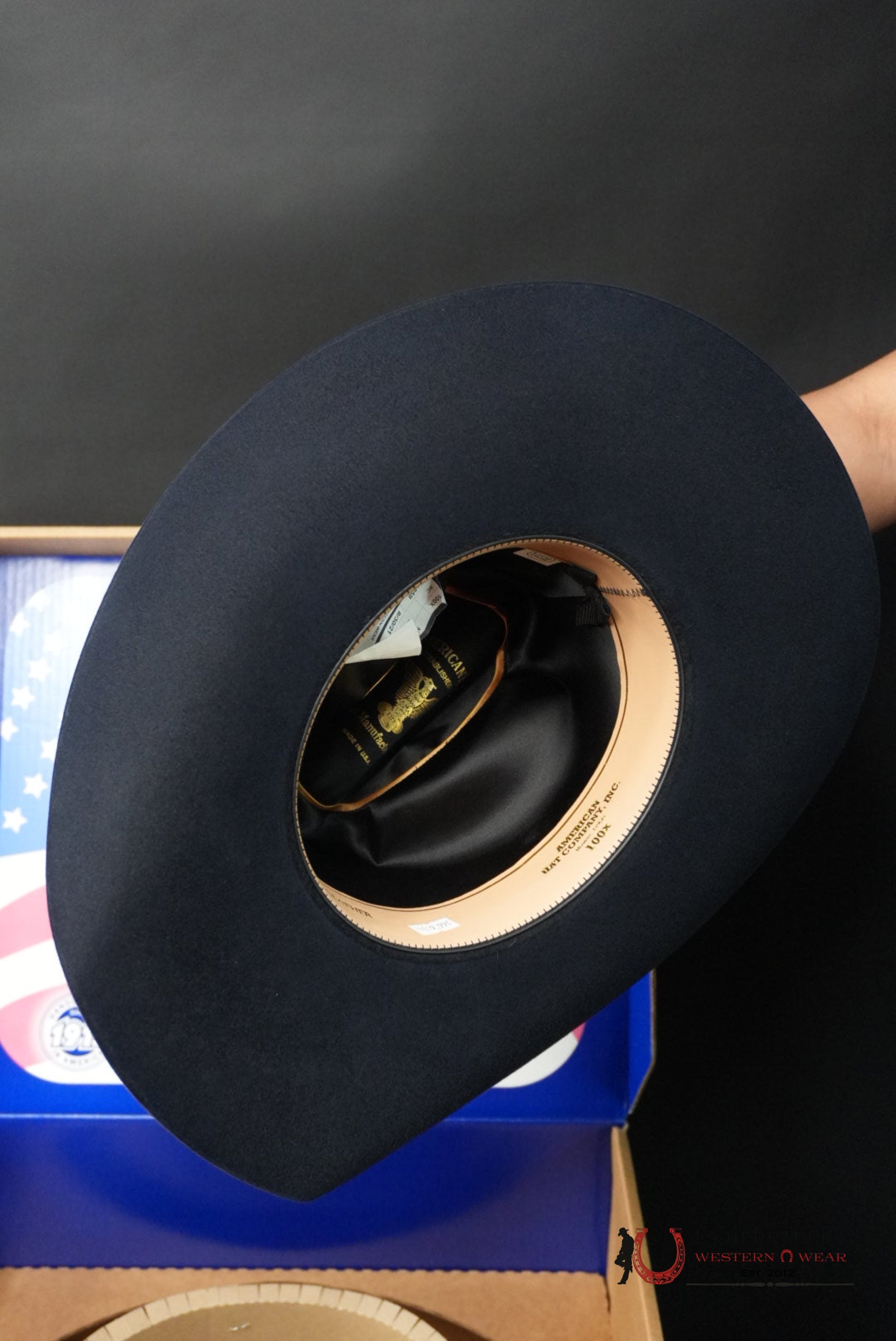 100X American Felt Hat Midnight Blue TEJANA