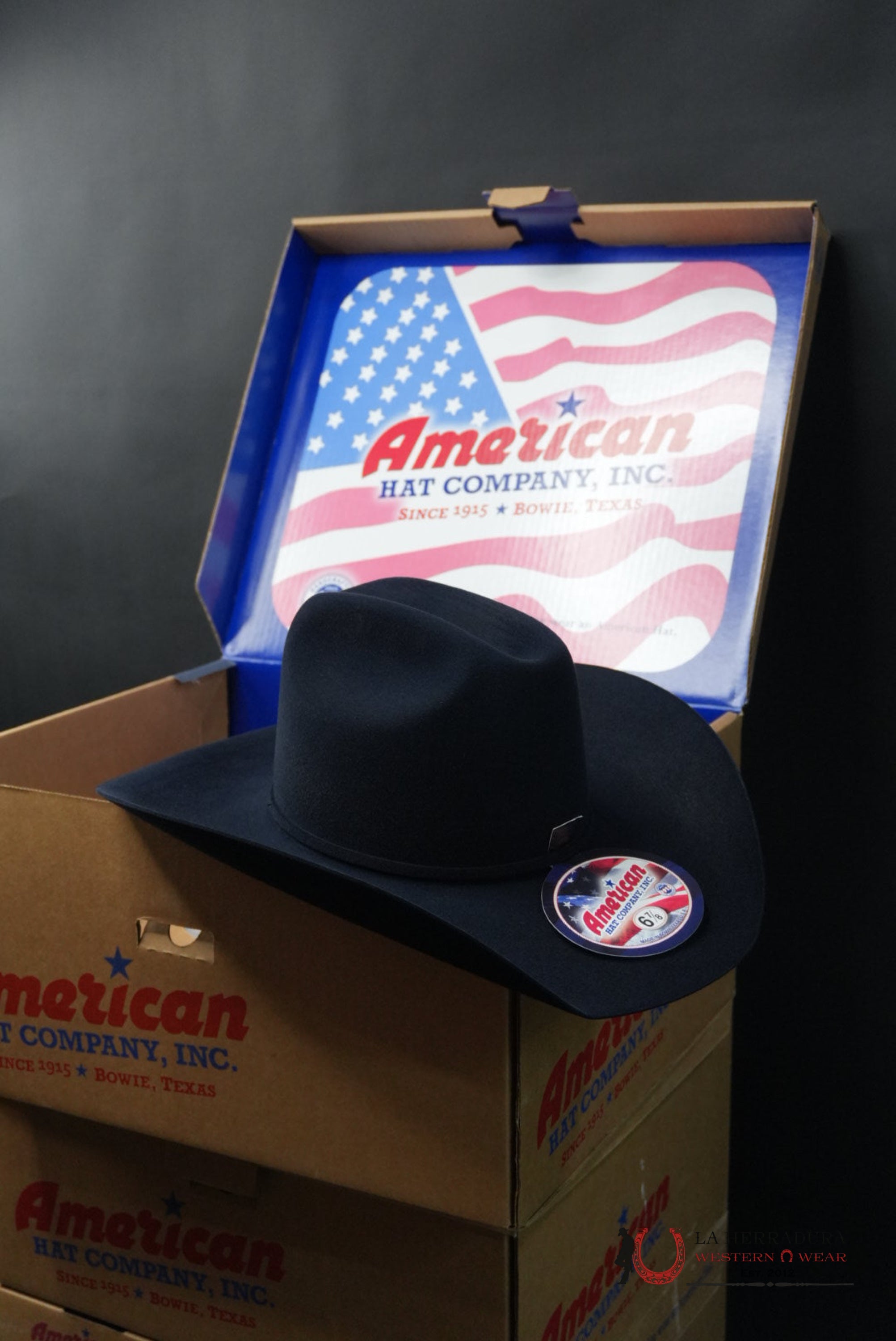 100X American Felt Hat Midnight Blue TEJANA
