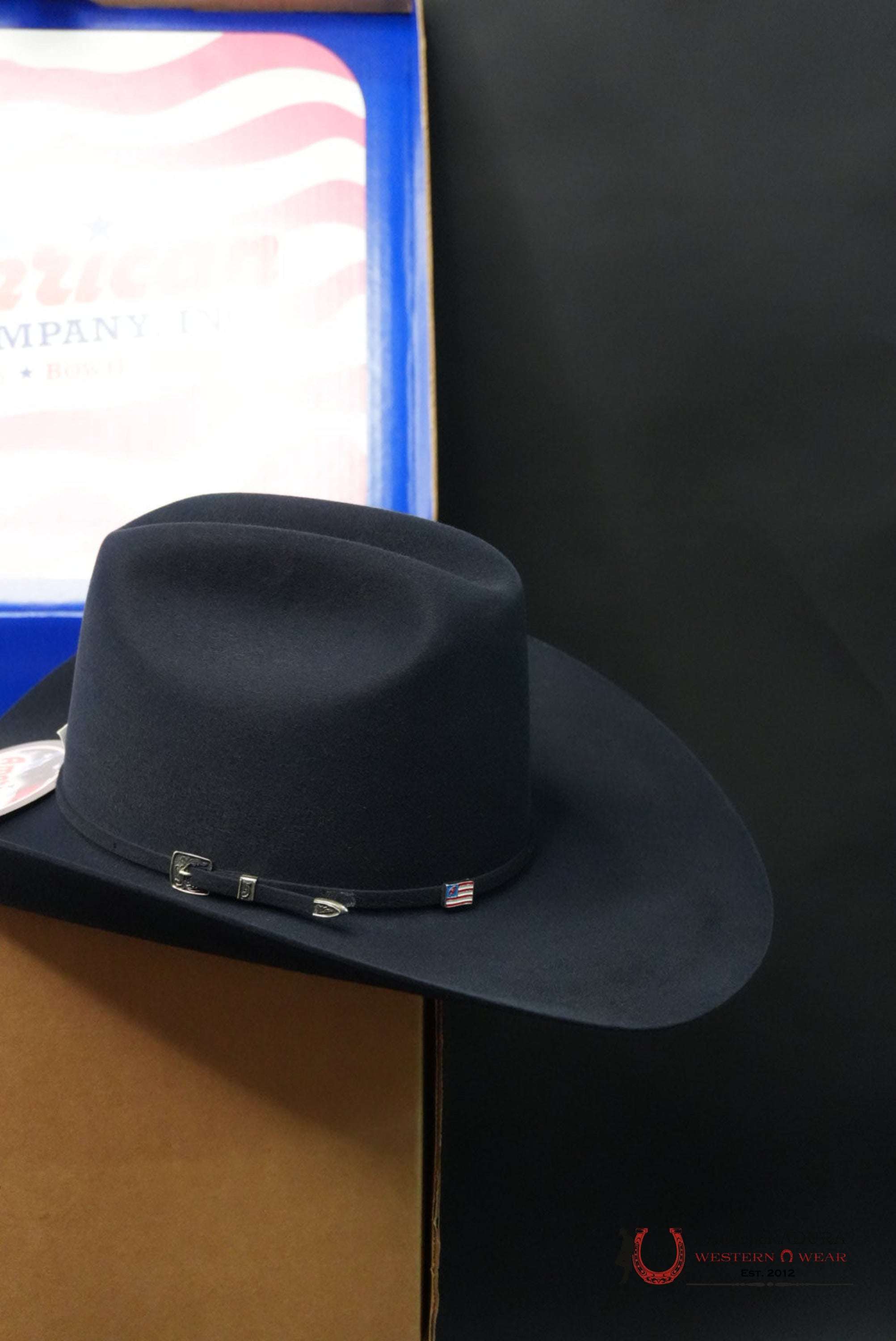100X American Felt Hat Midnight Blue TEJANA
