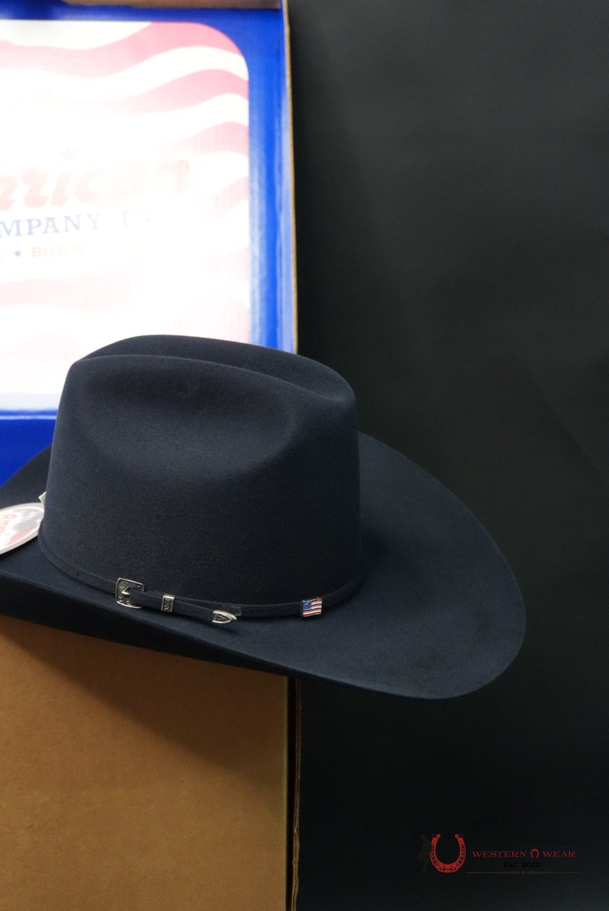 100X American Felt Hat Midnight Blue TEJANA