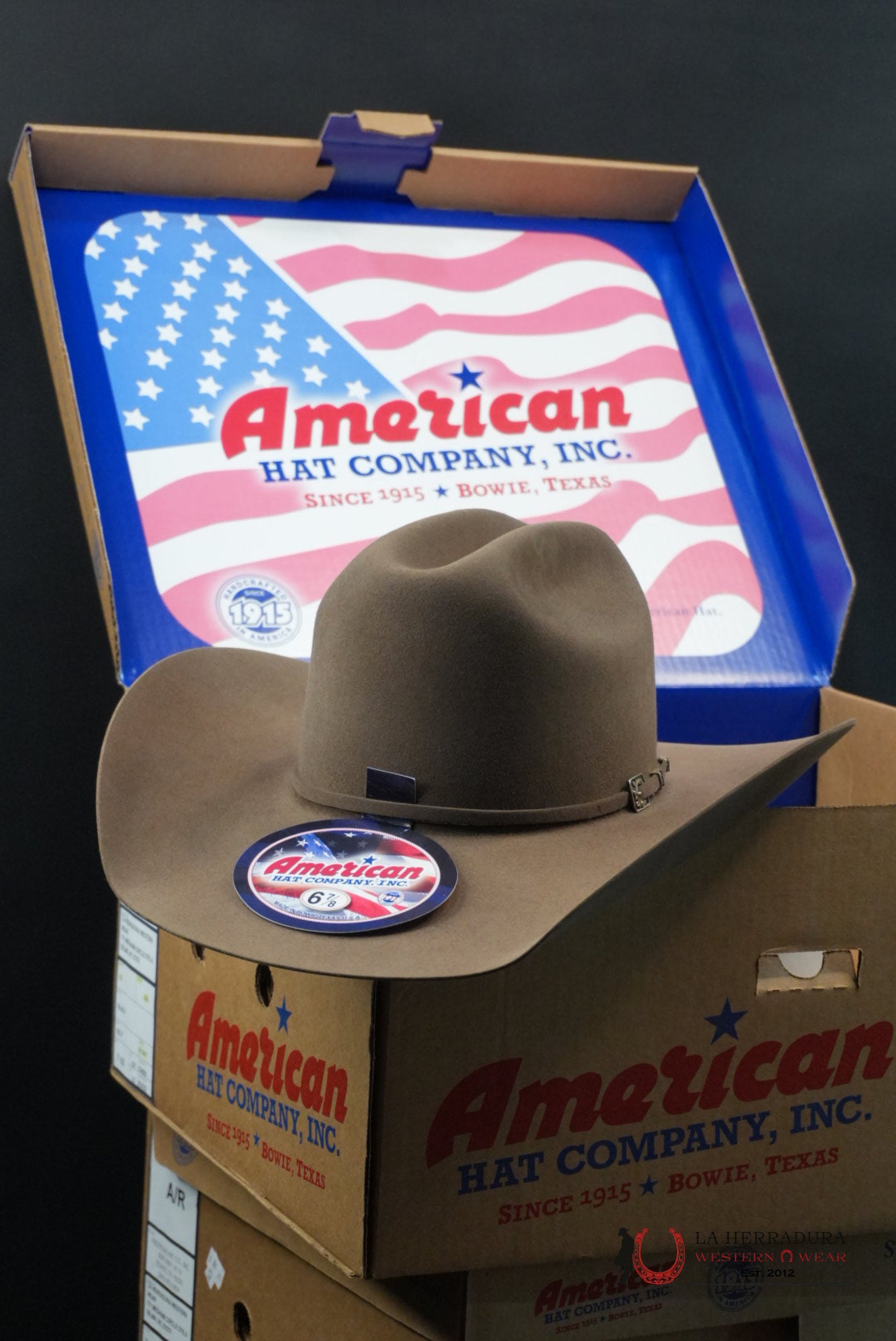 100x American Felt Hat Pecan TEJANA