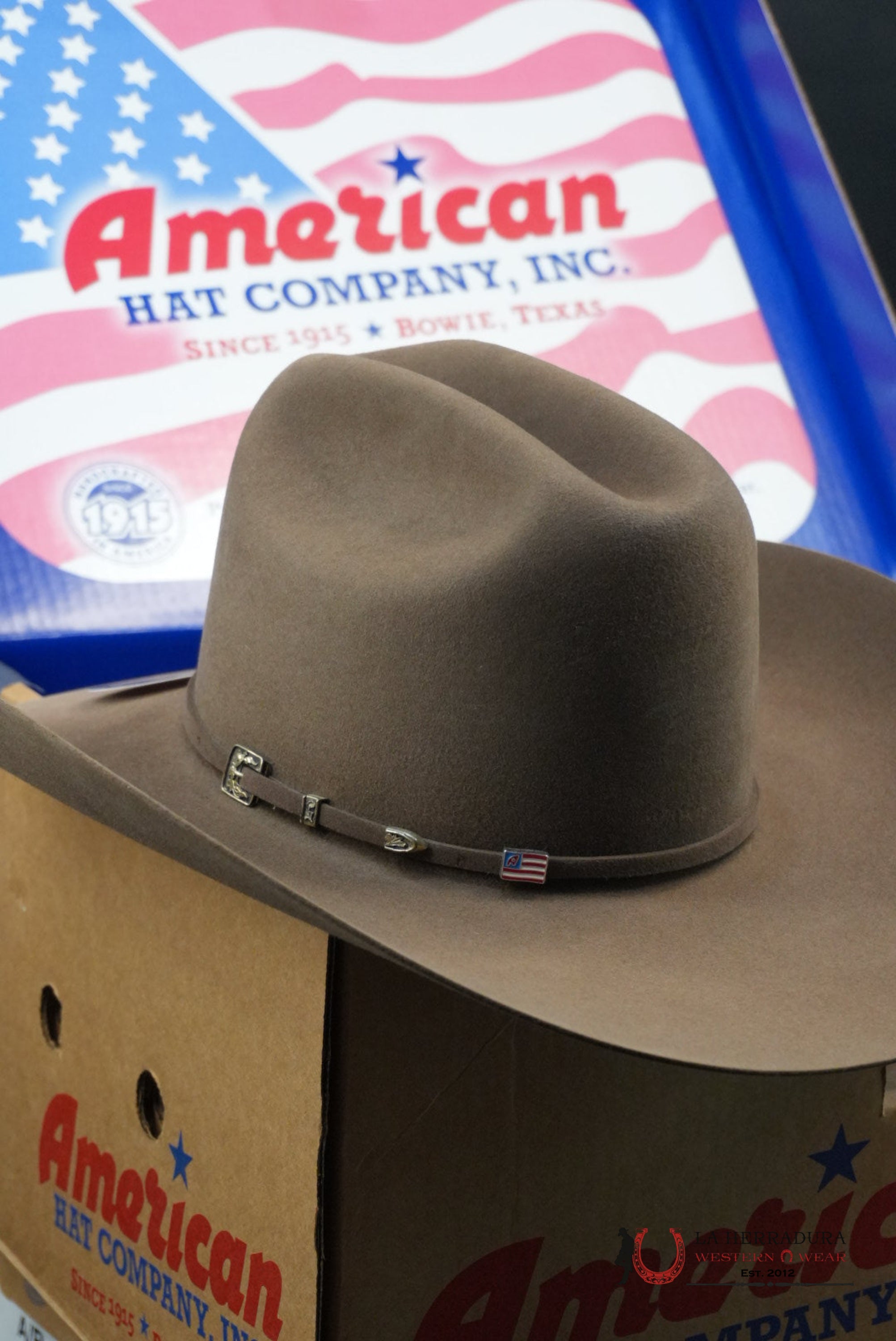 100x American Felt Hat Pecan TEJANA