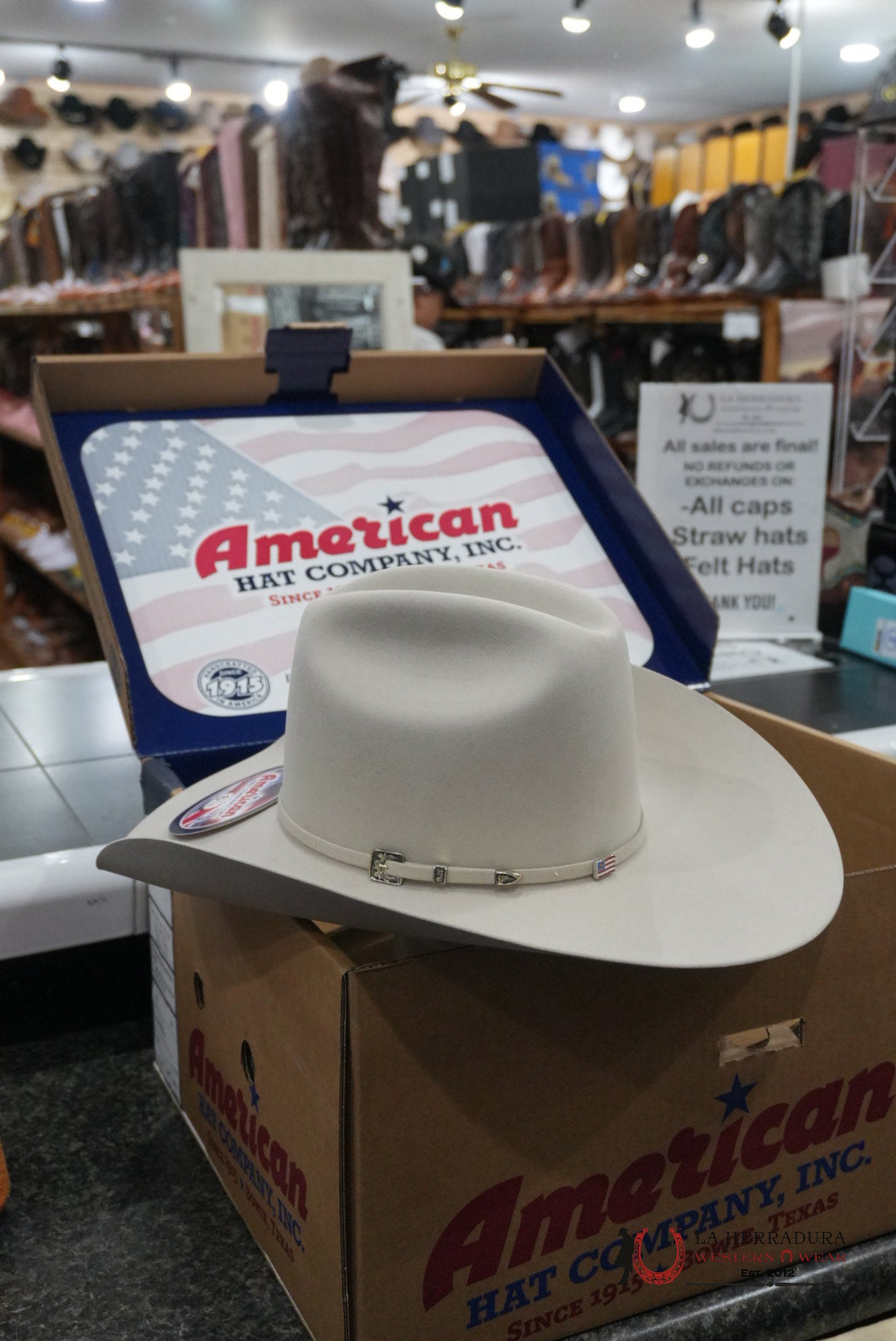 100x American Felt Hat Silver Belly TEJANA