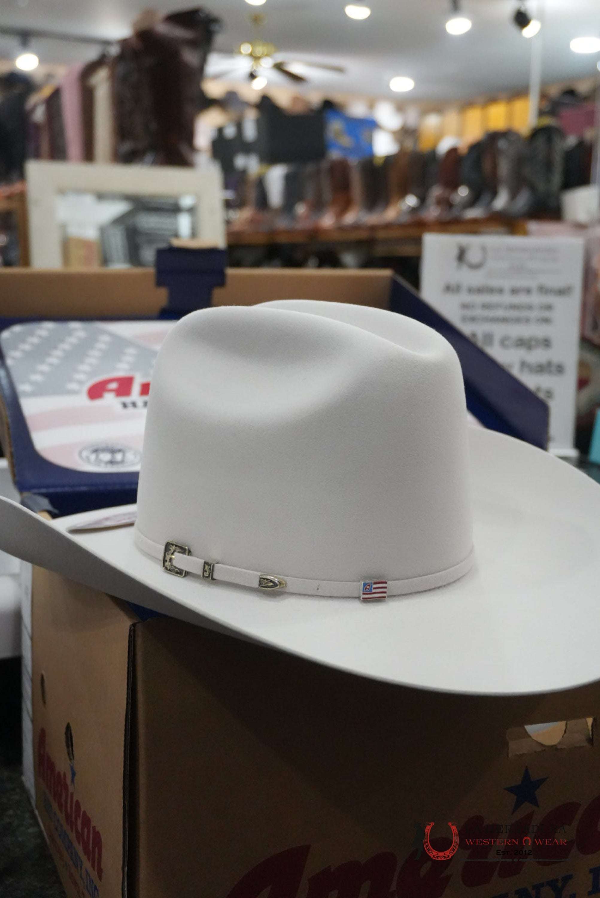 100x American Felt Hat Silver Sand TEJANA