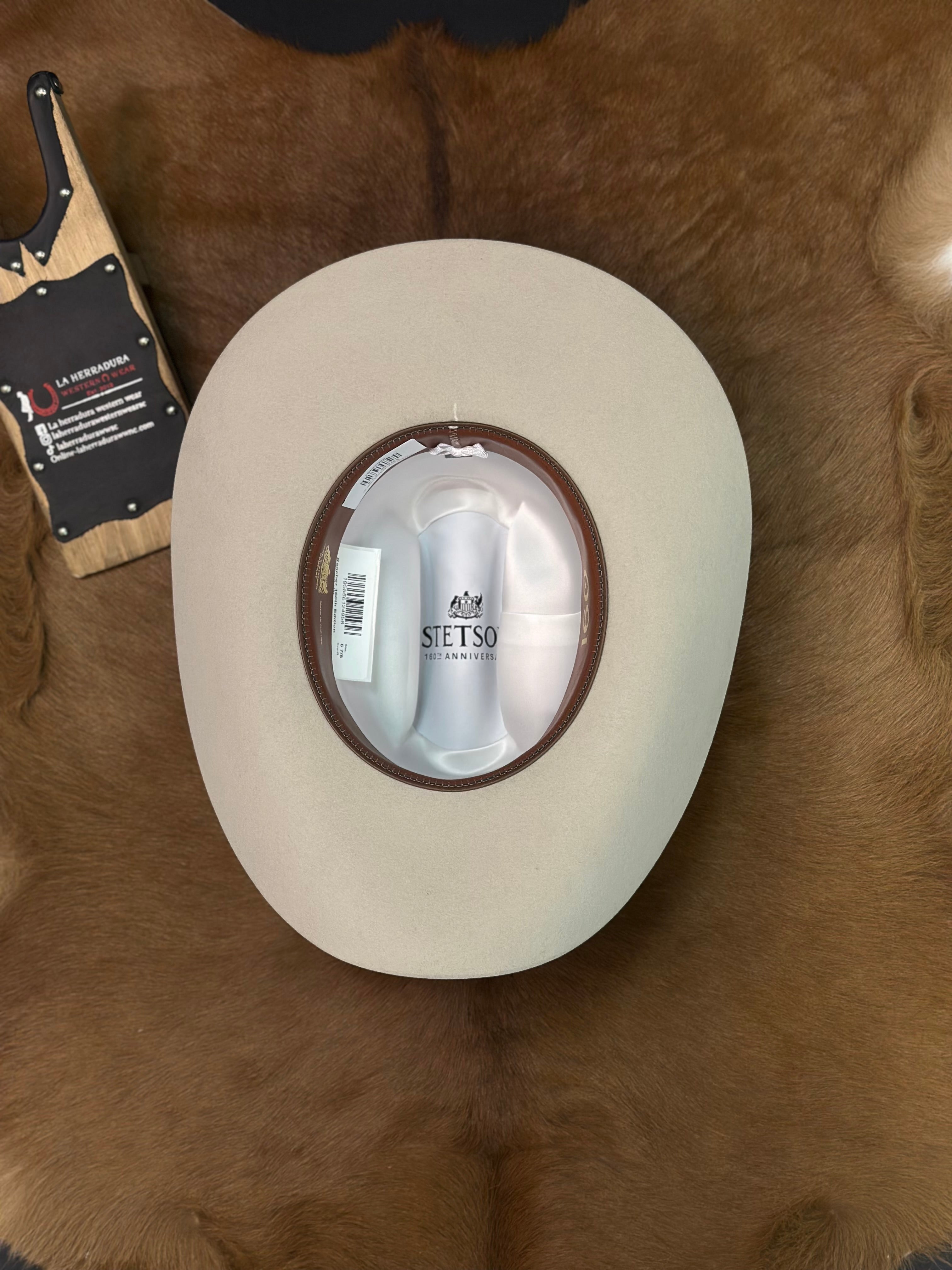 STETSON 6X SILVERBELLY COPA ALTA EDICION ESPECIAL 160 ANNIVERSARIO