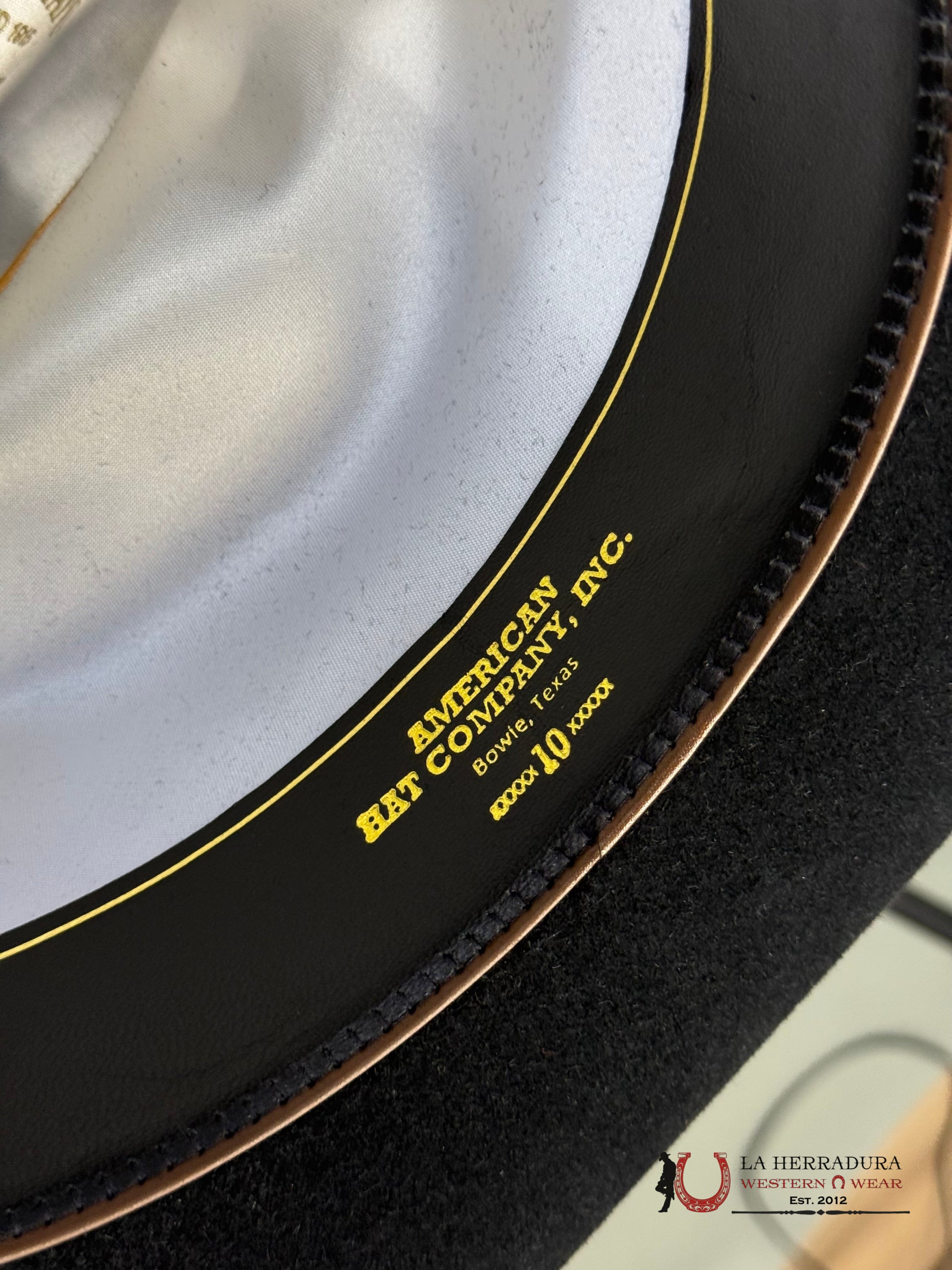 10X American Felt Hat Black Tejana