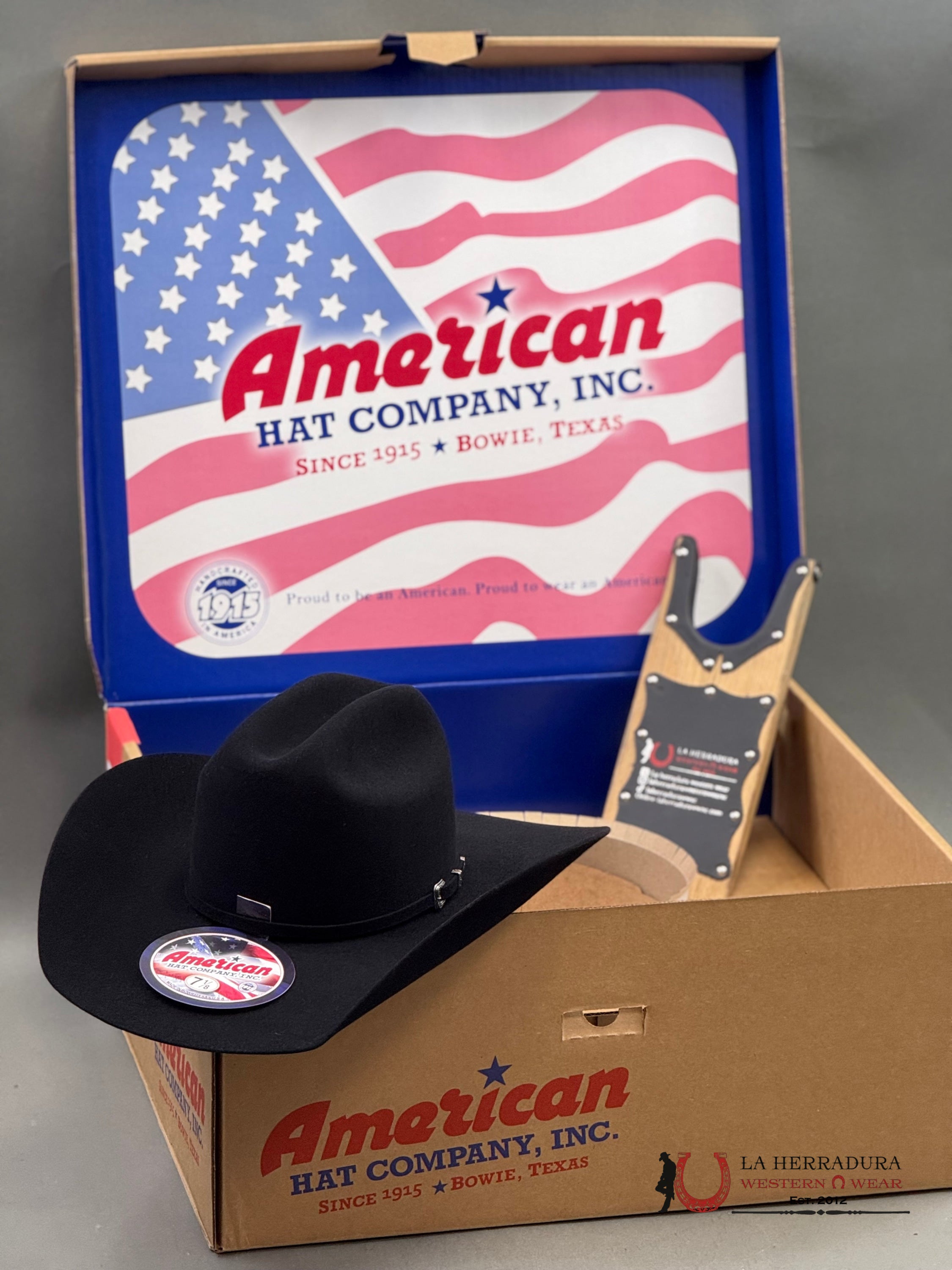 10X American Felt Hat Black Tejana