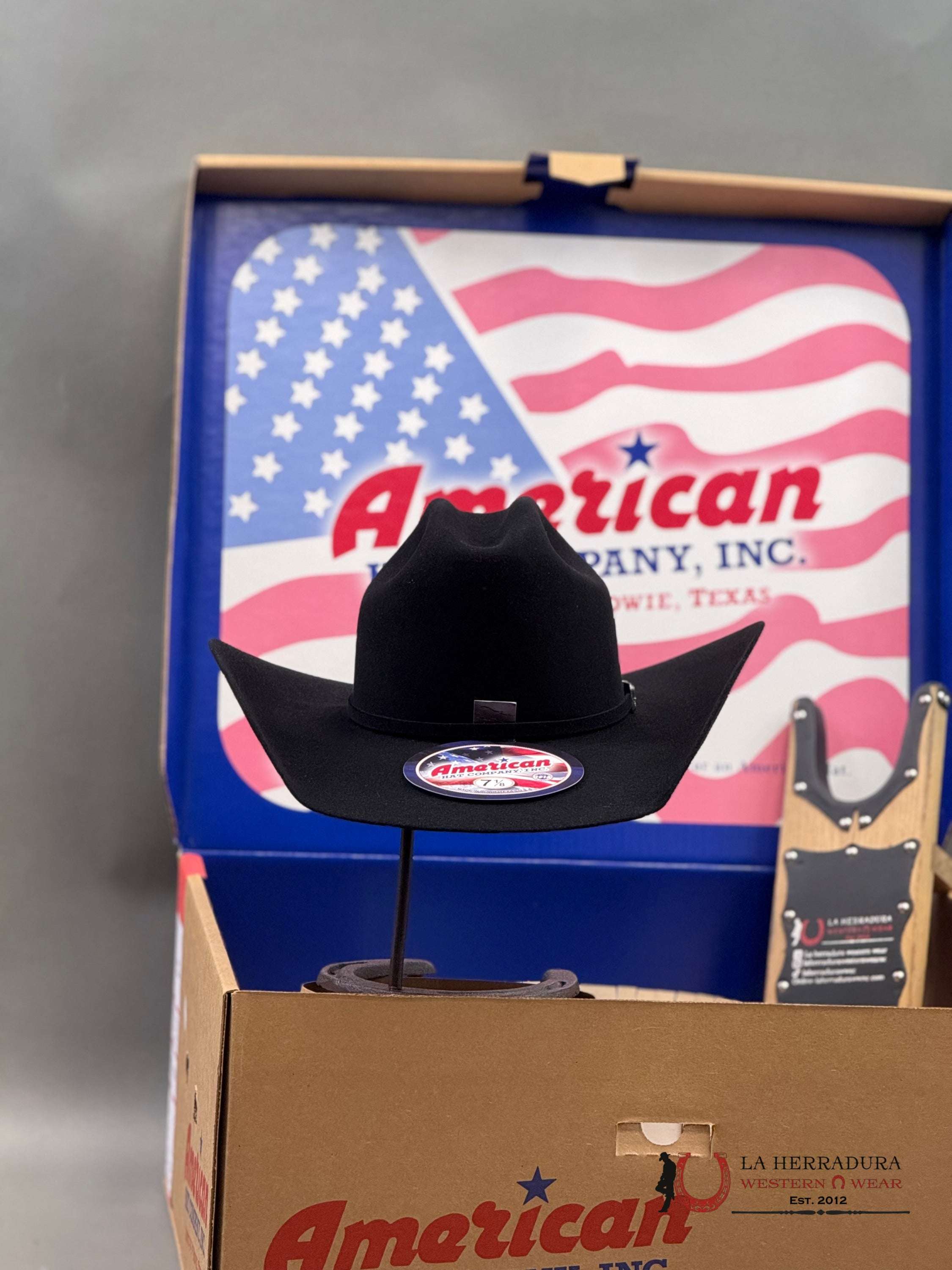 10X American Felt Hat Black Tejana
