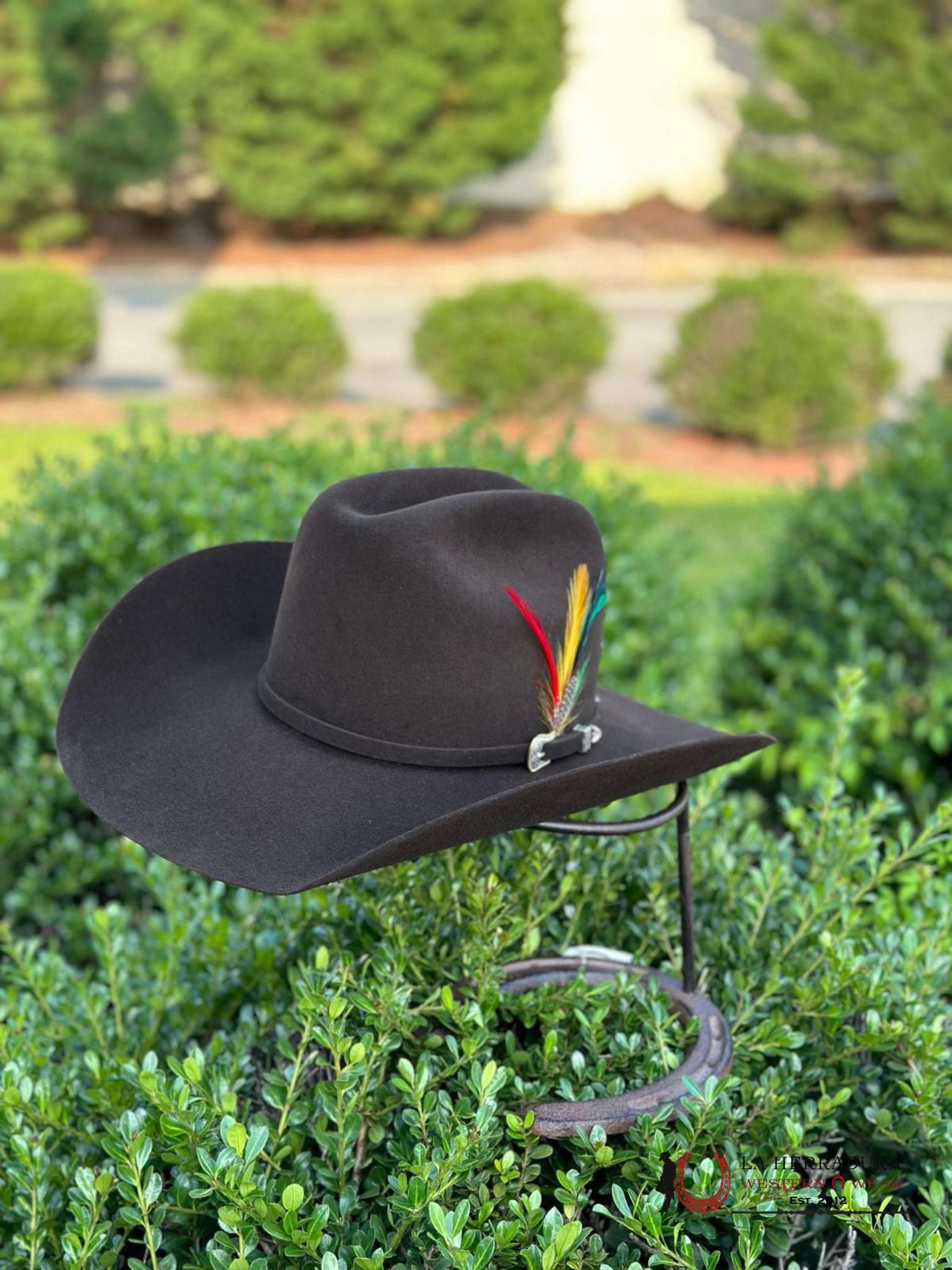 10X American Felt Hat Chocolate Tejana