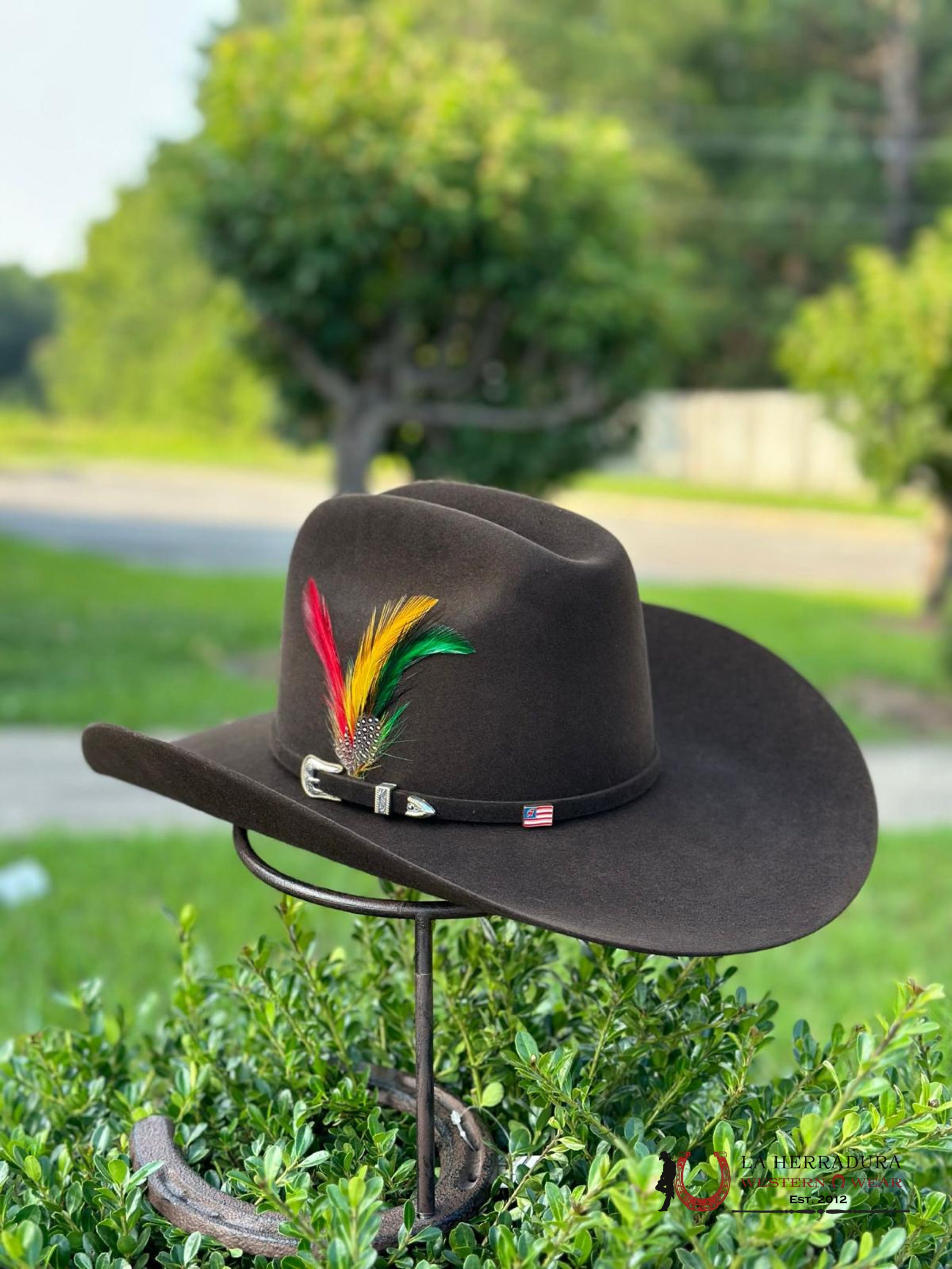 10X American Felt Hat Chocolate Tejana