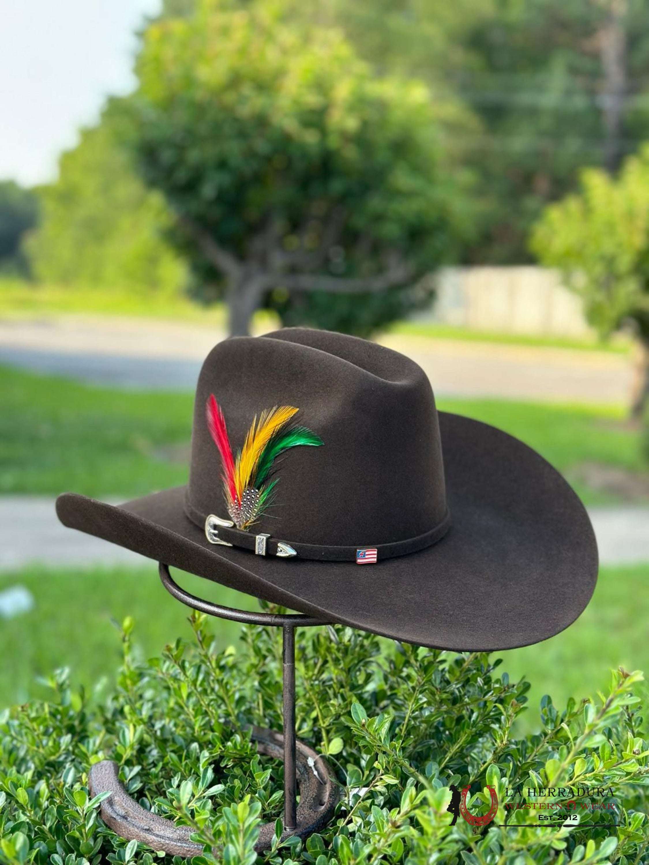 10X American Felt Hat Chocolate Tejana