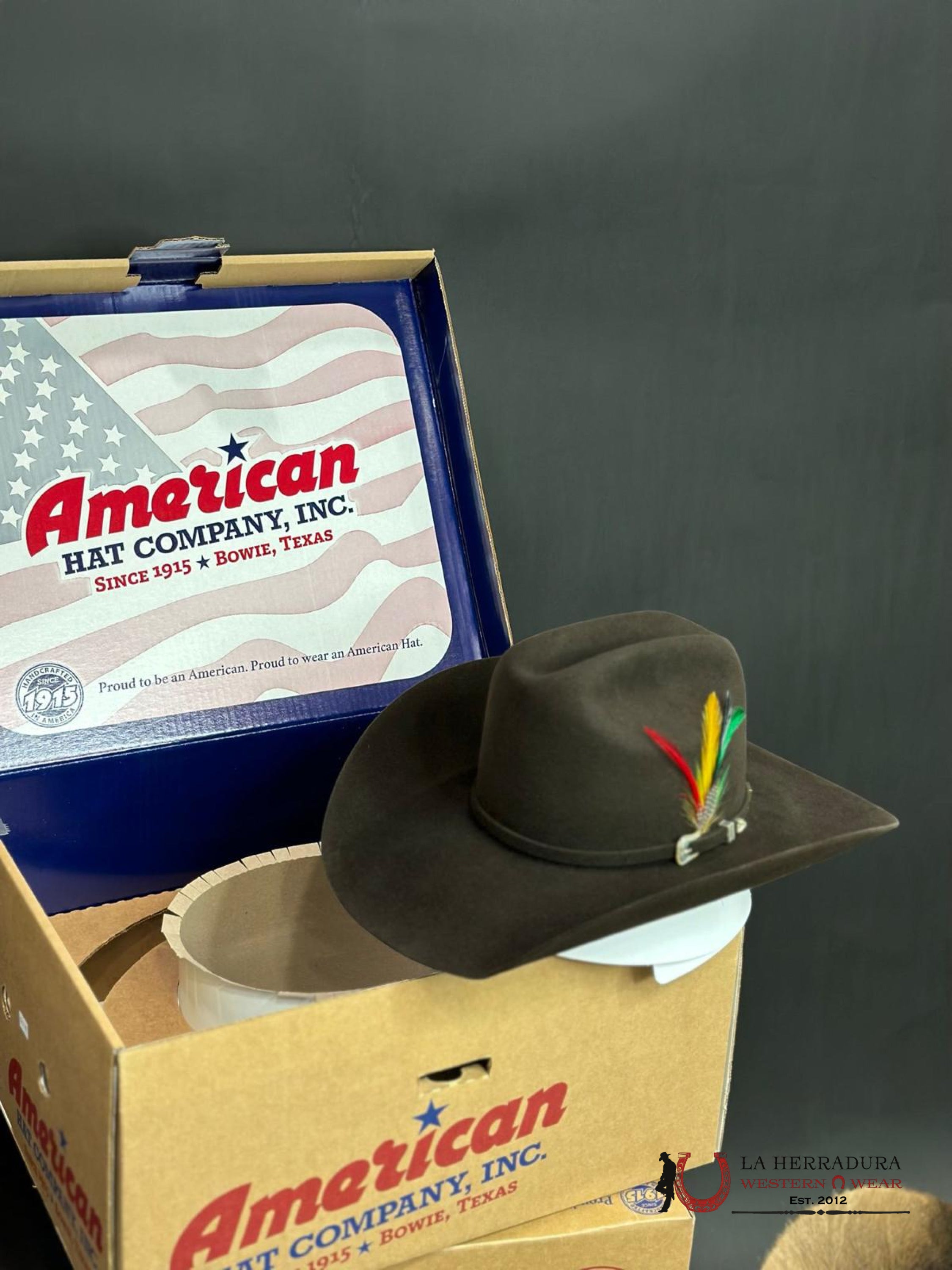 10X American Felt Hat Chocolate Tejana