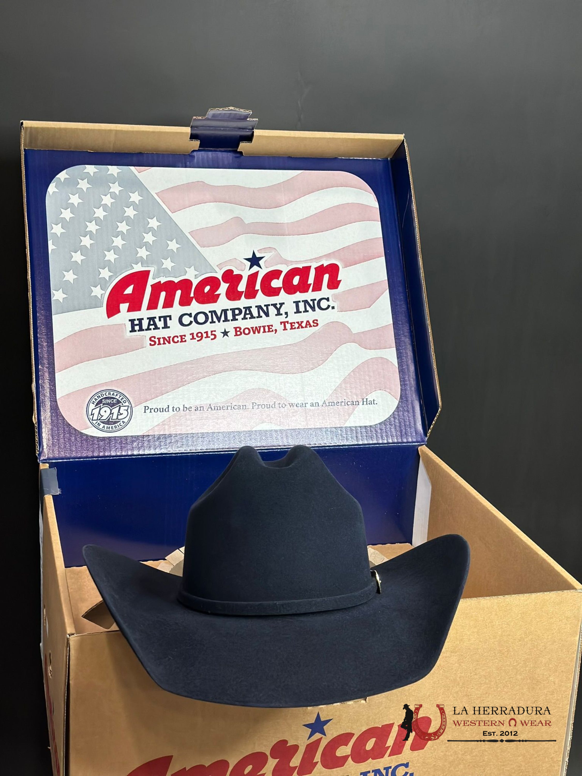 10X American Felt Hat Midnight Blue Tejana