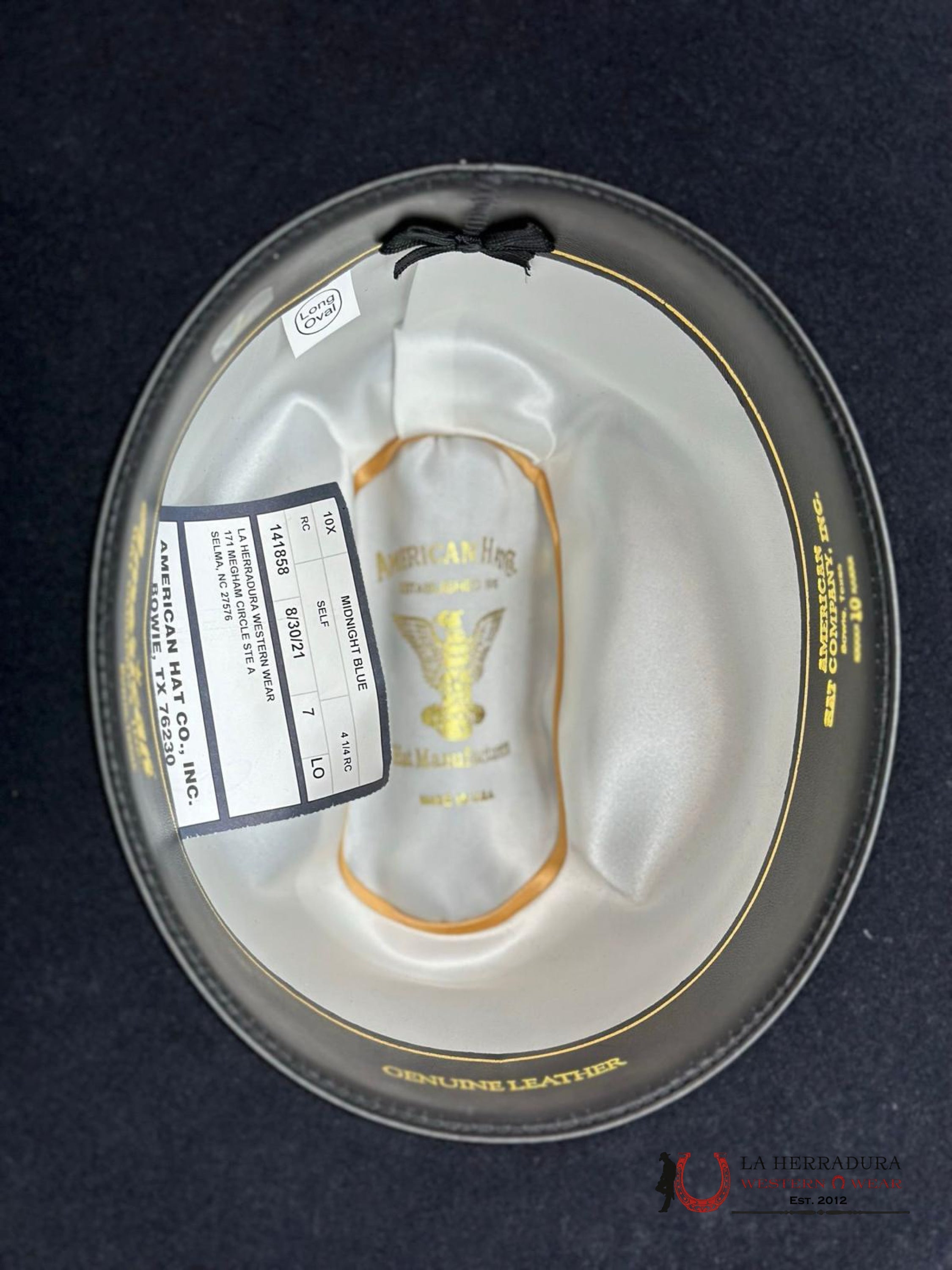 10X American Felt Hat Midnight Blue Tejana