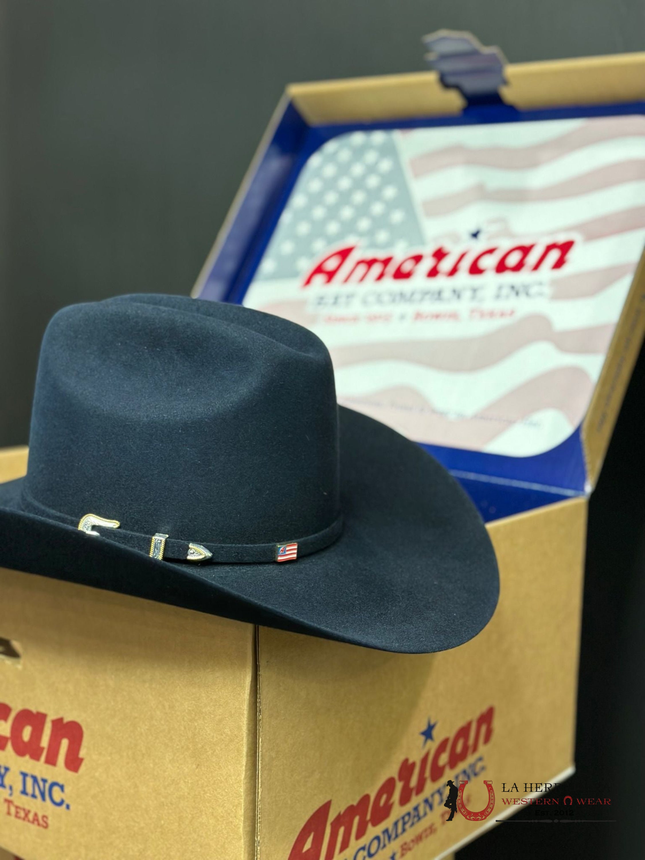 10X American Felt Hat Midnight Blue Tejana