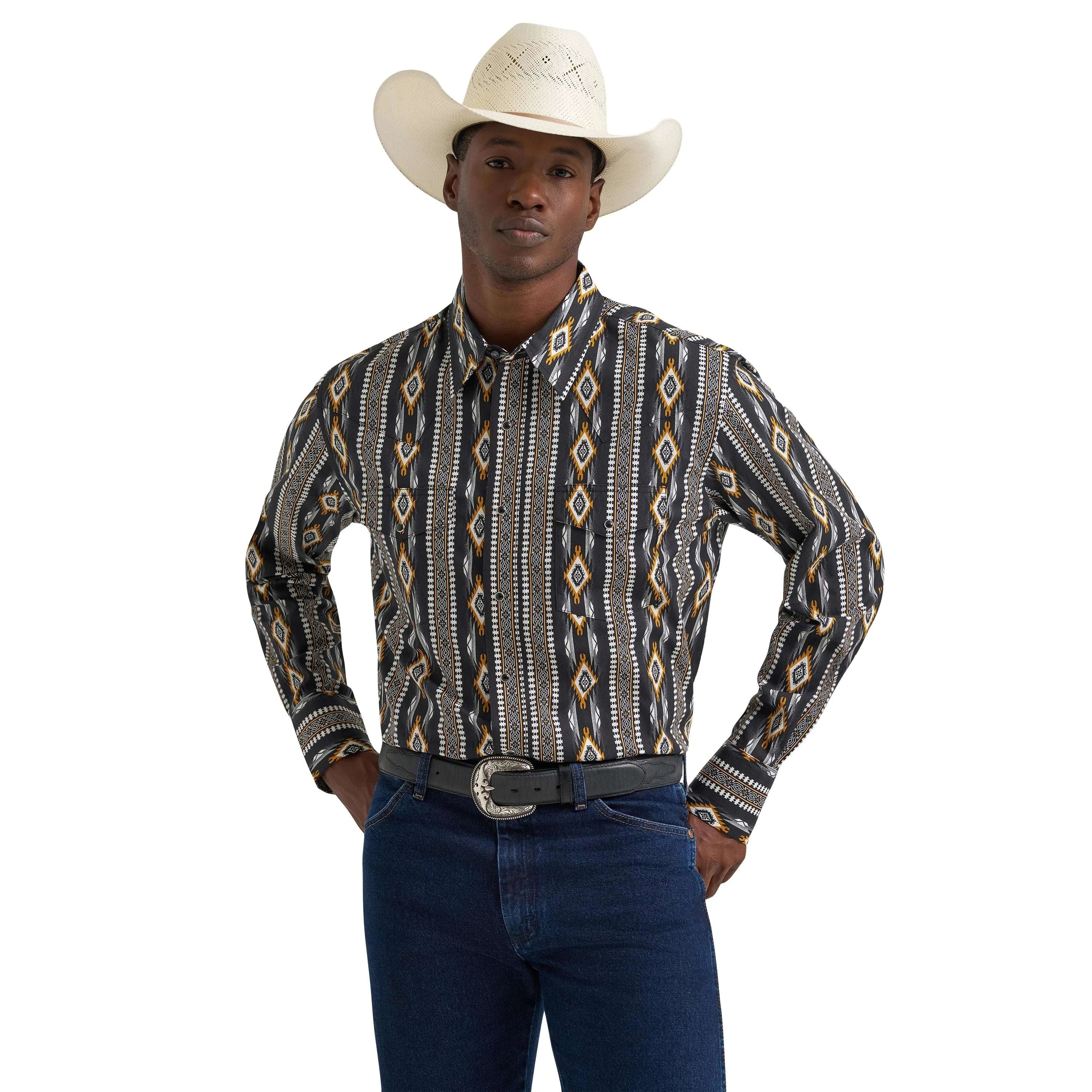 WRANGLER SHIRT MEN BLACK 112374910 Laherradurawwnc.com