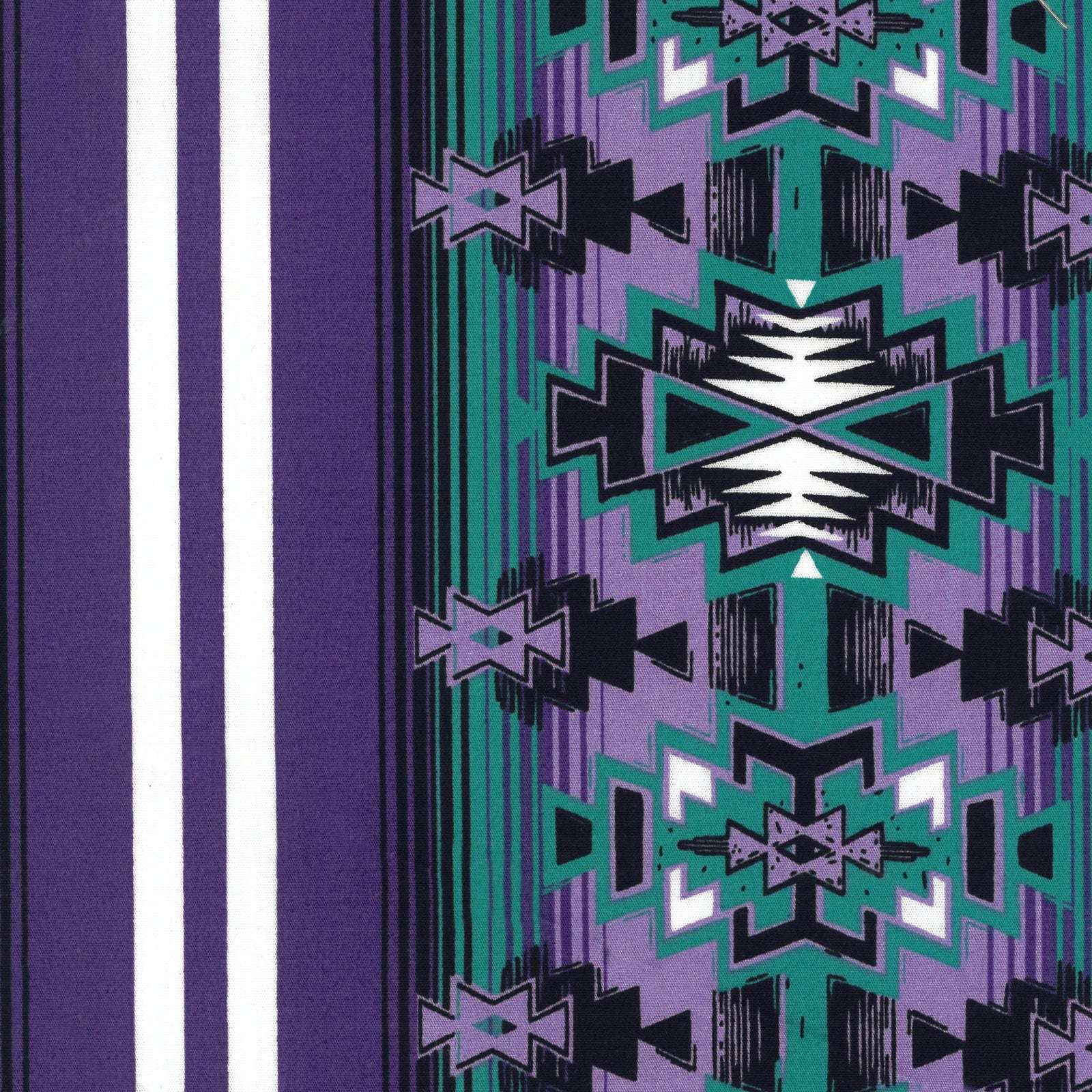 WRANGLER MEN PURAL SNAP LONG SLEEVE SHIRT PURPLE AZTEC PRINT 112374916 Laherradurawwnc.com