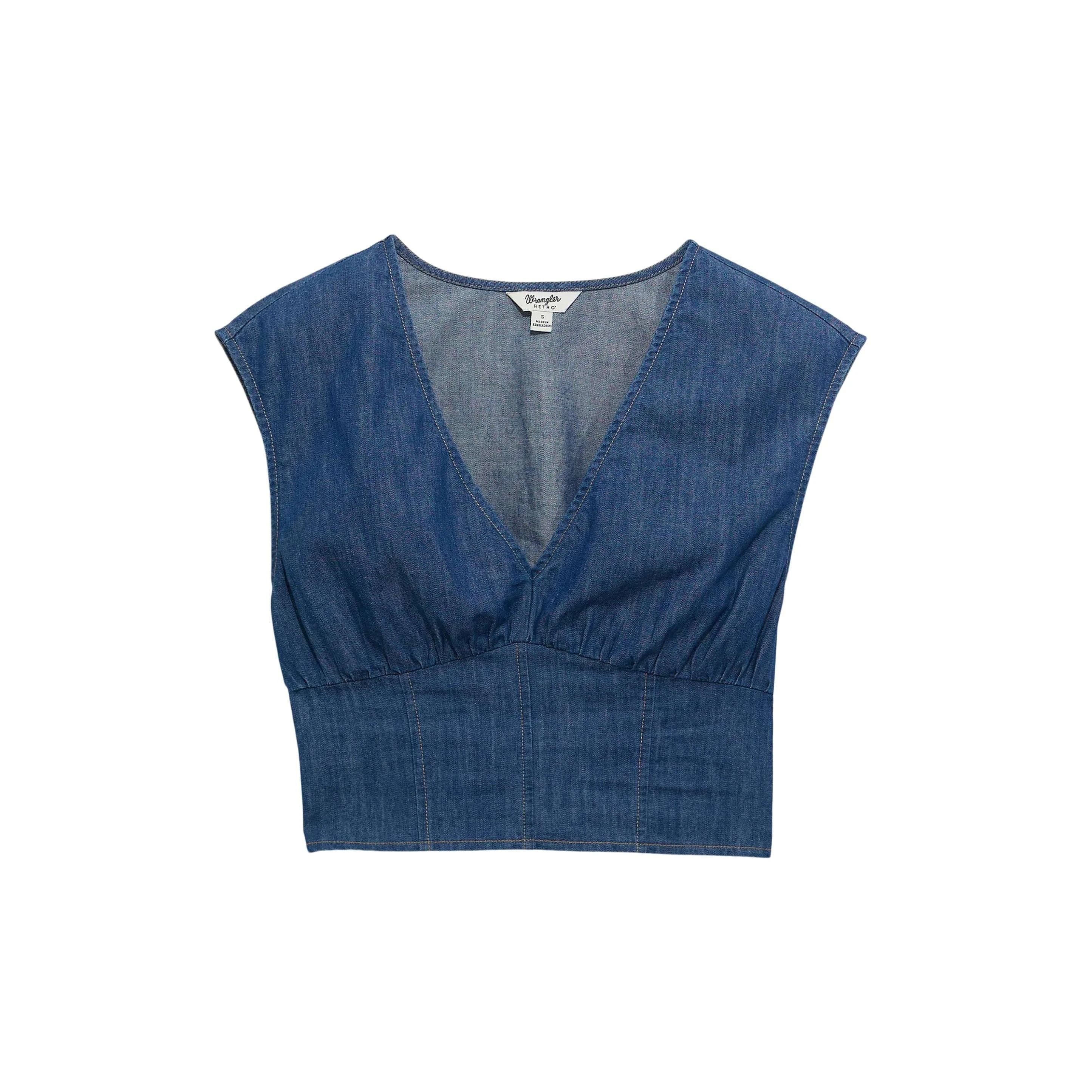 WRANGLER RETRO WOMEN SHORT SLEEVE JEAN SHIRT 112375223 Laherradurawwnc.com