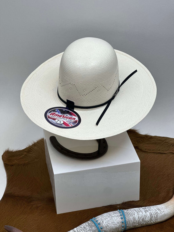 SOMBRERO DE PAJA AMERICAN HAT DE CORONA ABIERTA ESTILO 7420