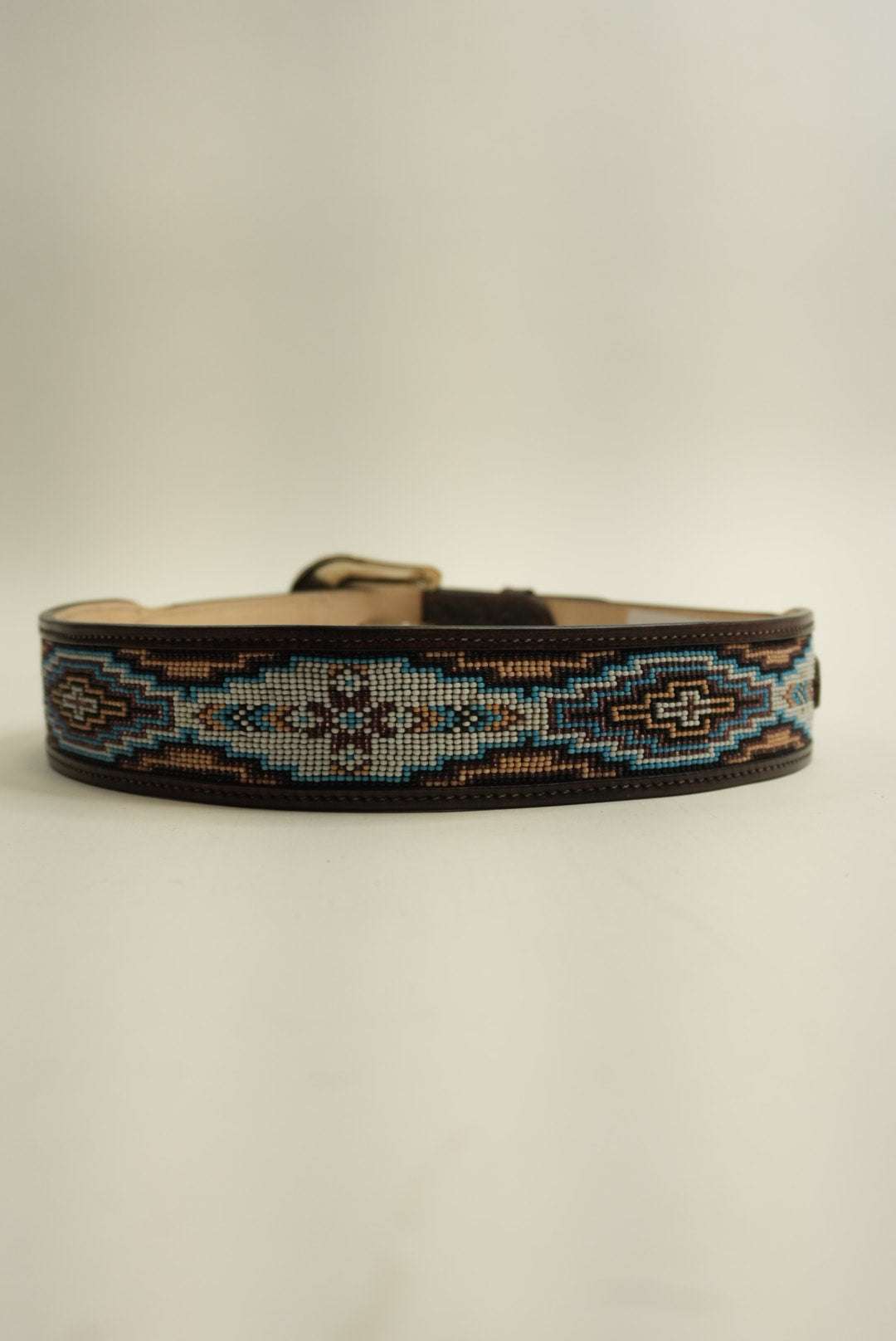 LA HERRADURA CHOCOLATE AZTEC BROWN/ BLUE WITH WHITE BELT Laherradurawwnc.com