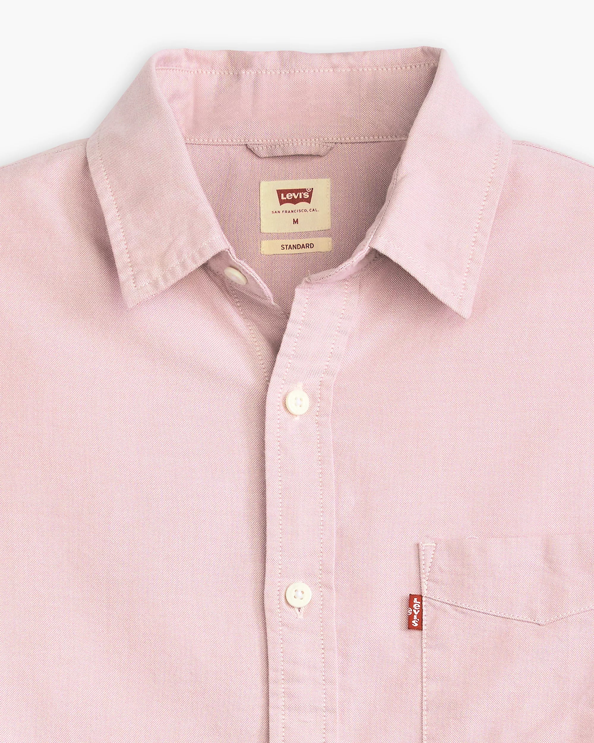 LEVI'S MENS WASHED PINK SHIRT LONG SLEEVE 857480359