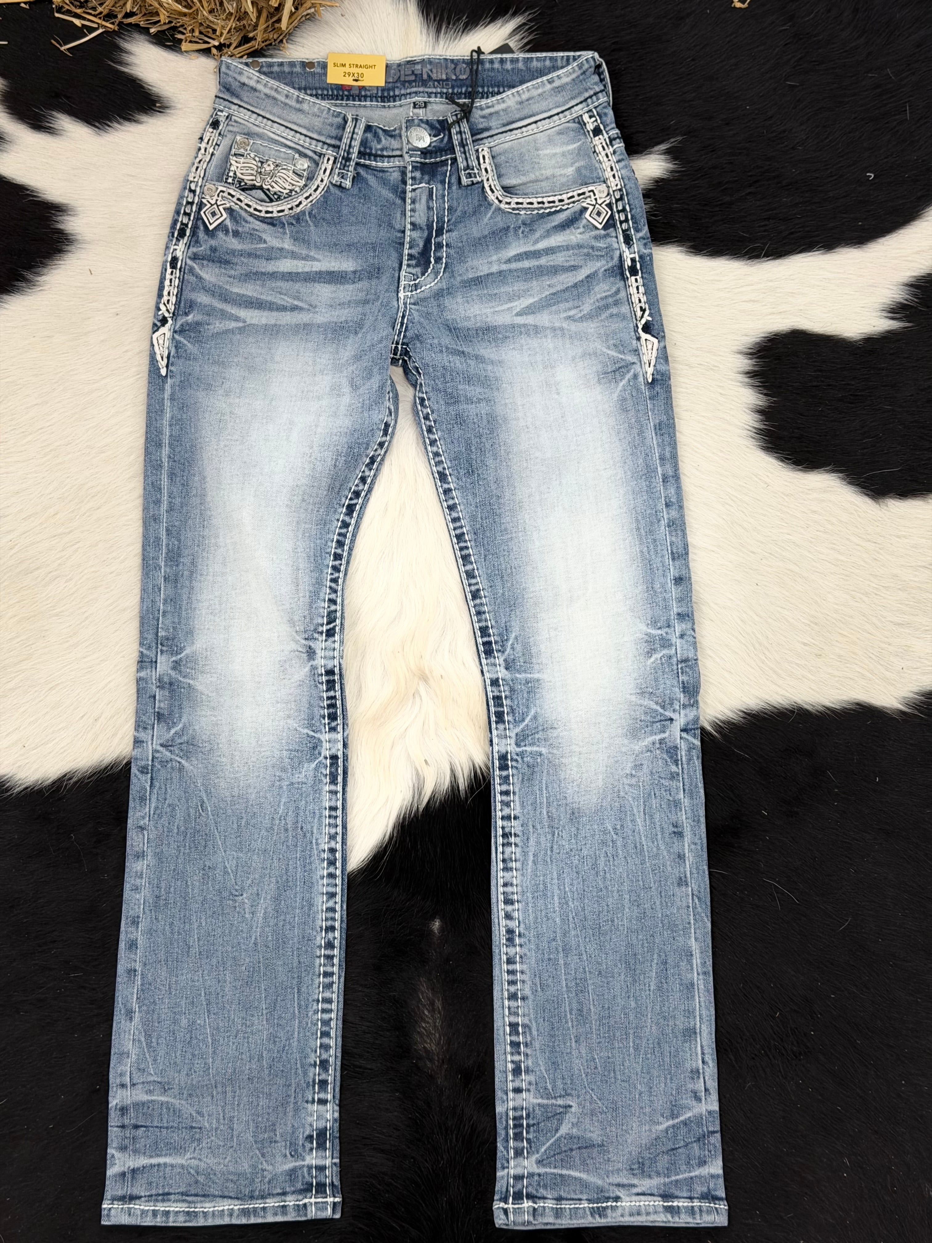 DE NIKO MENS JEANS SLIM STRAIGHT- DN-071