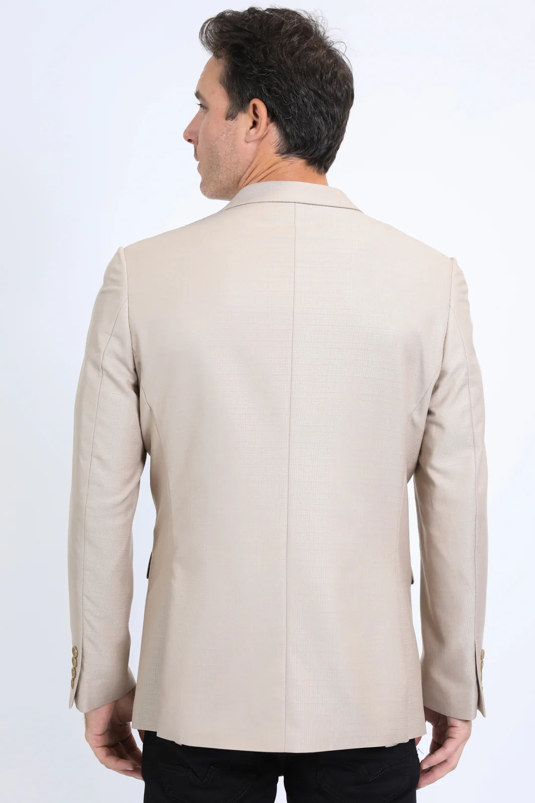 PLATINI MENS MODERN FIT KHAKI BLAZER -BLZ10532