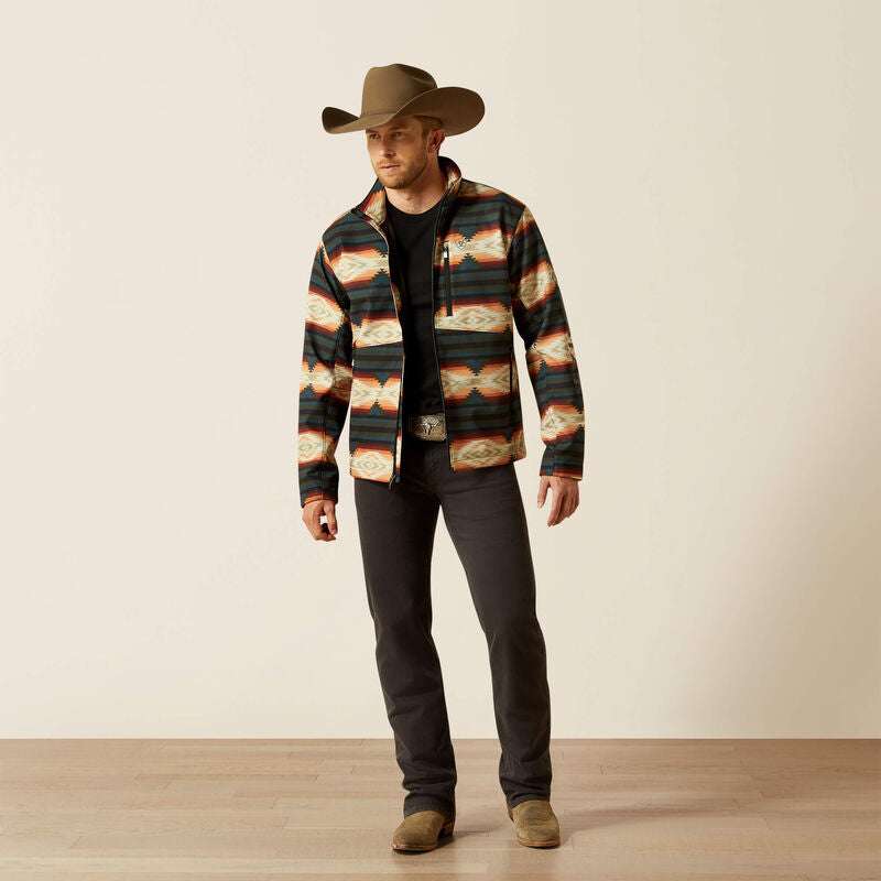 MEN'S ARIAT LOGO SOFTSHELL RED SOUTHWEST JACKET - 10062583 Laherradurawwnc.com