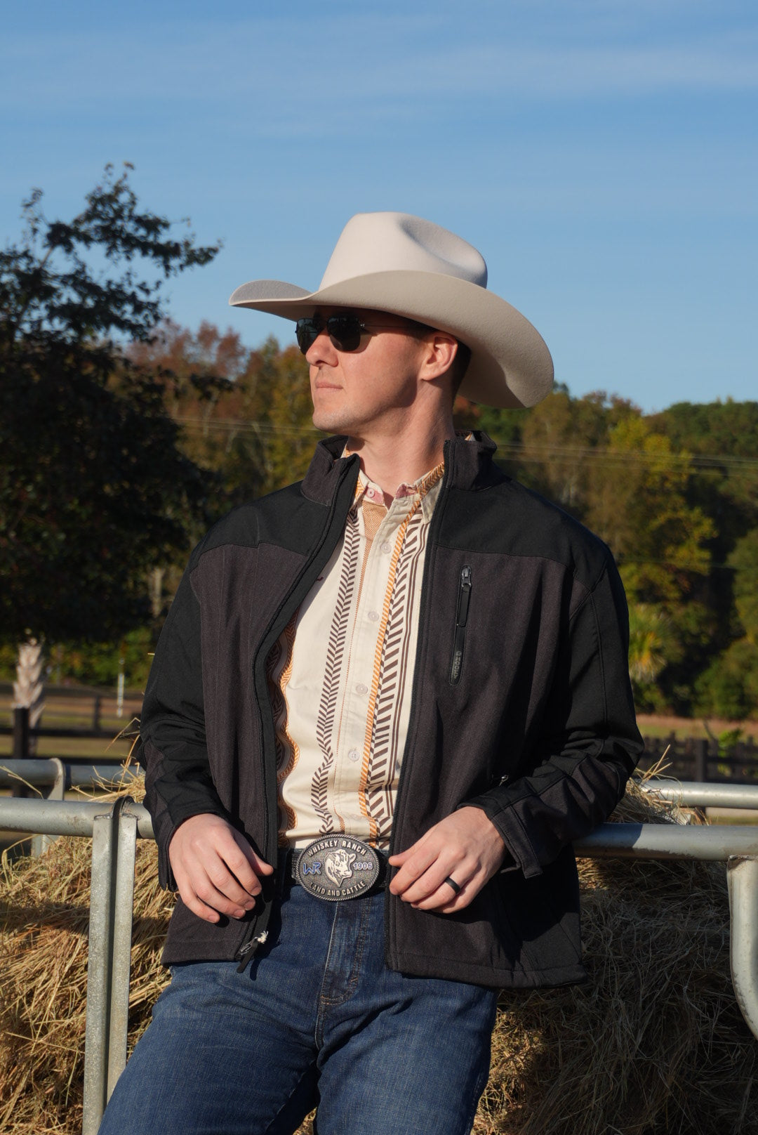 HOOEY JACKSON SOFTSHELL JACKET MENS HEATHER BLACK FULL ZIP JACKET WITH BLACK YOKE AND SLEEVES HJ169BK