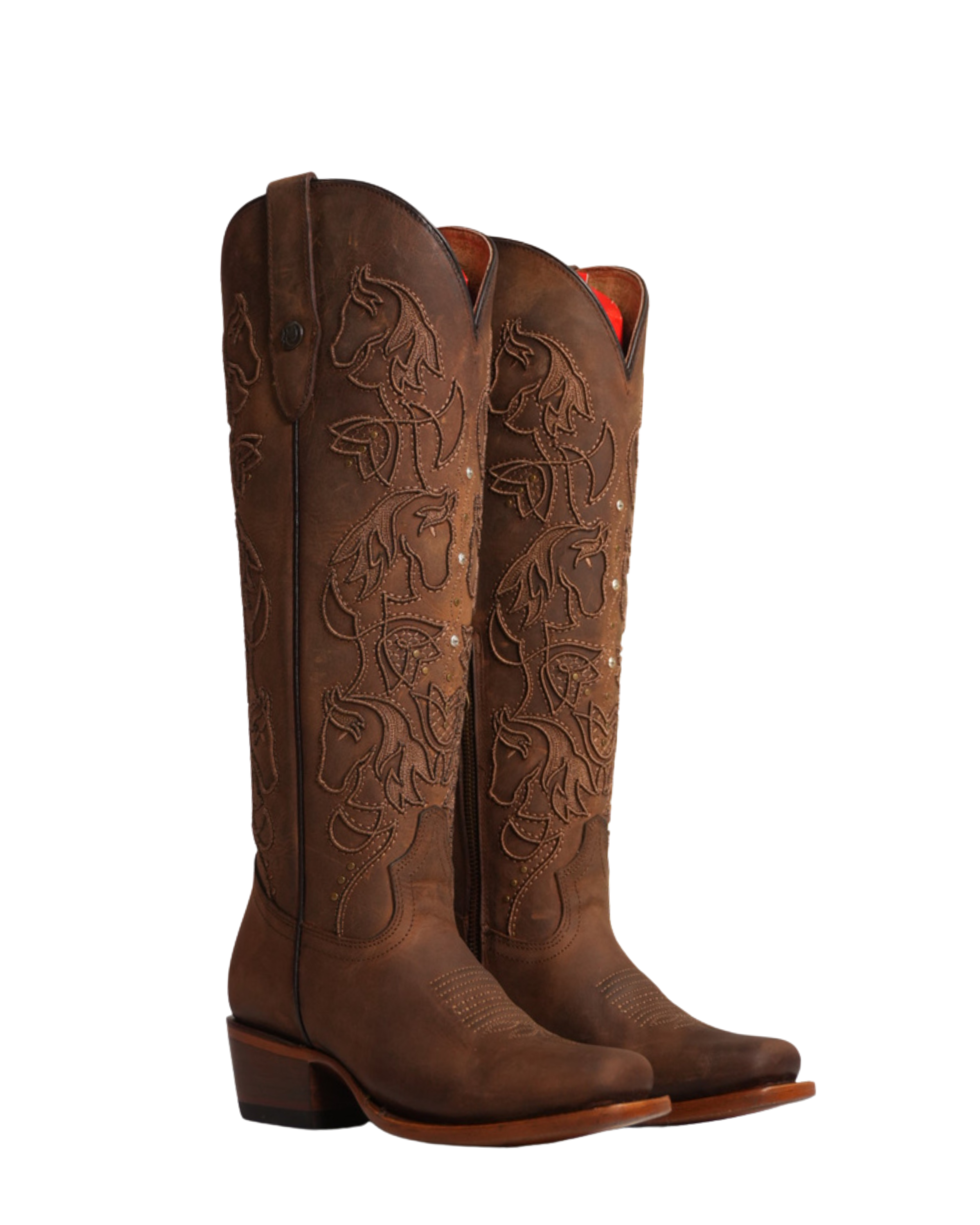 BOTA ALTA PARA MUJER LA HERRADURA ALAZANA RODEO AMÉRICA COGNAC