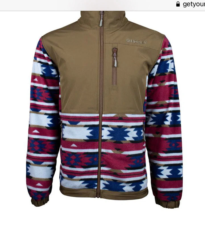 HOOEY BOY TECH FLEECE JACKET BROWN HJ071BRAZ