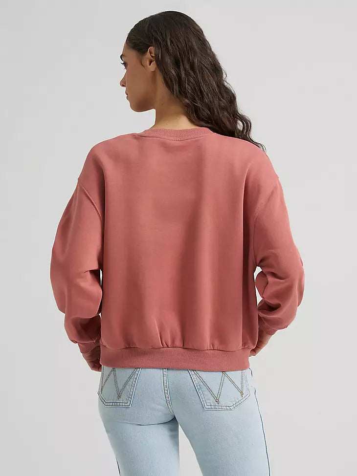 WOMEN'S WRANGLER LOGO CANYON CREW PULLOVER- 112380254