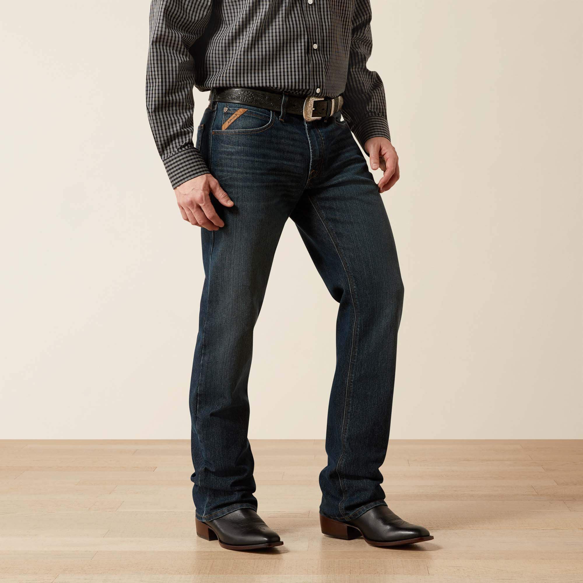MENS M4 ARIAT RELAXED BOOT CUT STRETCH ATLAS JEANS 10065930 Laherradurawwnc.com