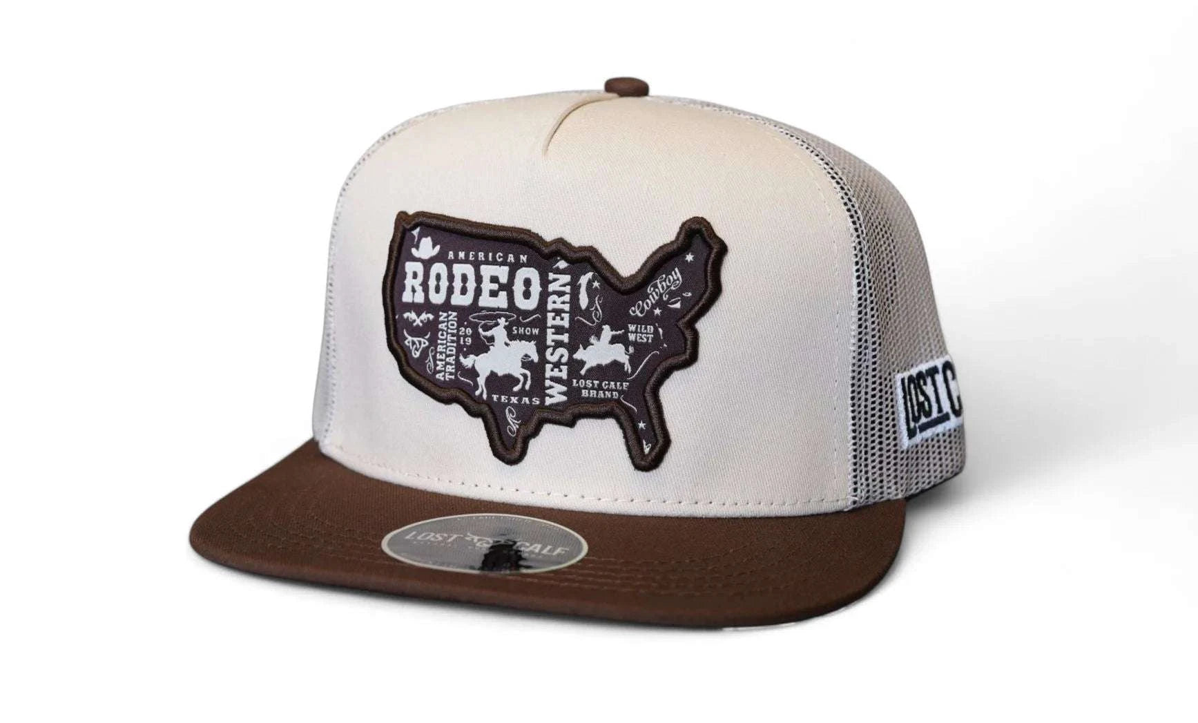 LOST CALF CAP TAN WITH BROWN 200.4 Laherradurawwnc.com