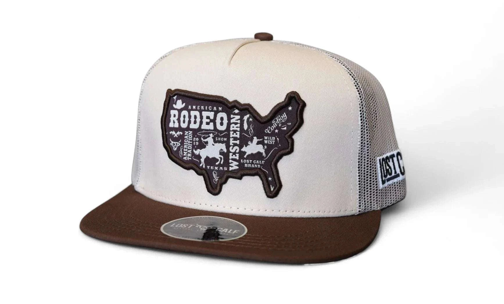 LOST CALF CAP TAN WITH BROWN 200.4 Laherradurawwnc.com