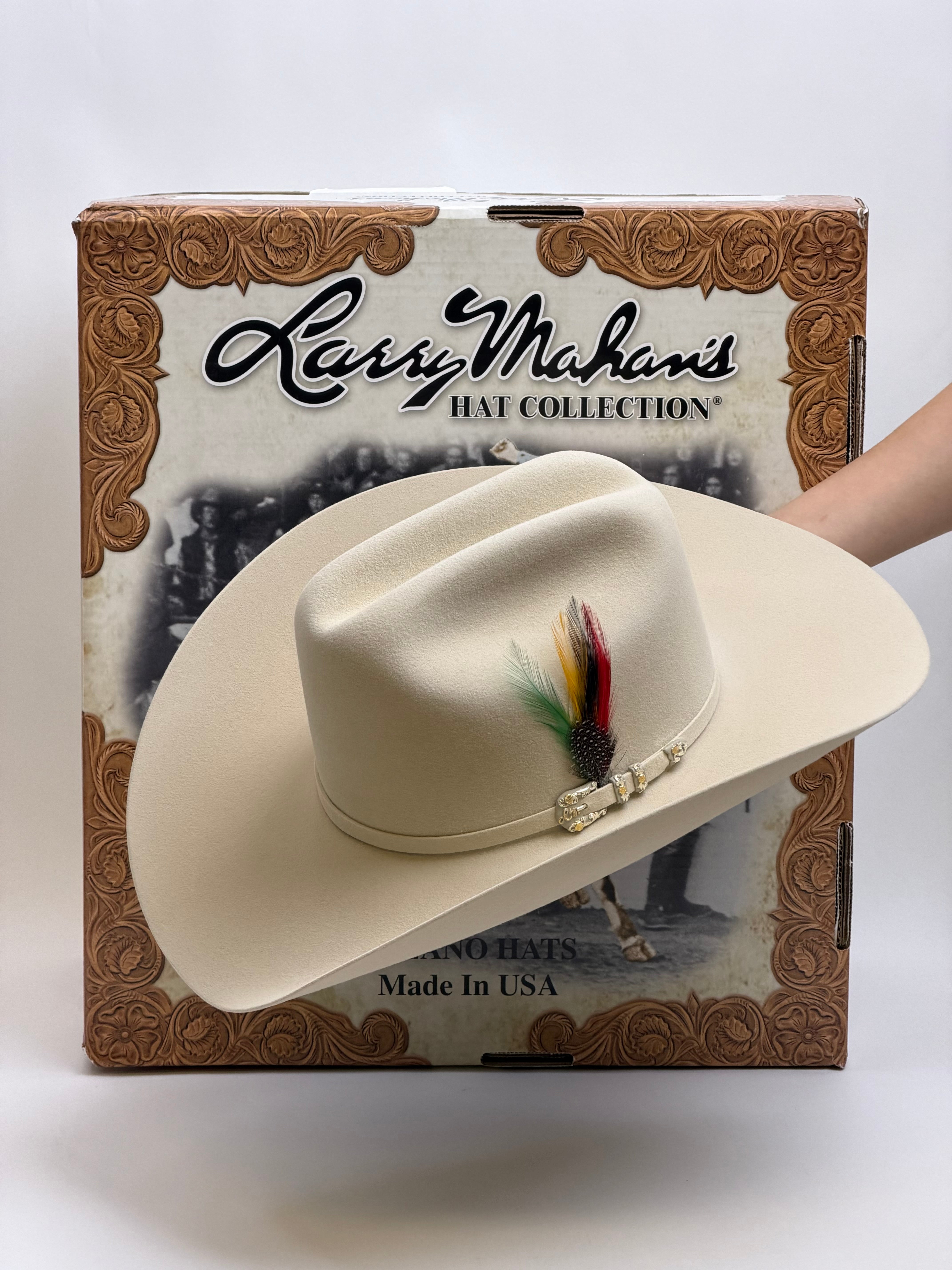 LARRY MAHAN´S 10X JERARCA COWBOY SOMBRERO PLATINO