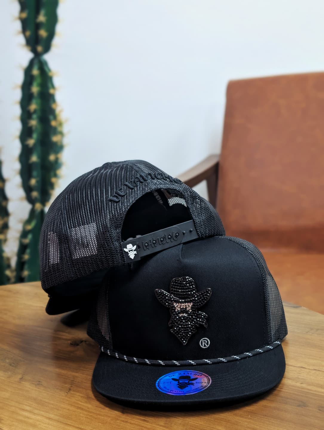DE RANCHO HATS SNAPBACK CRISTAL ALL BLACK