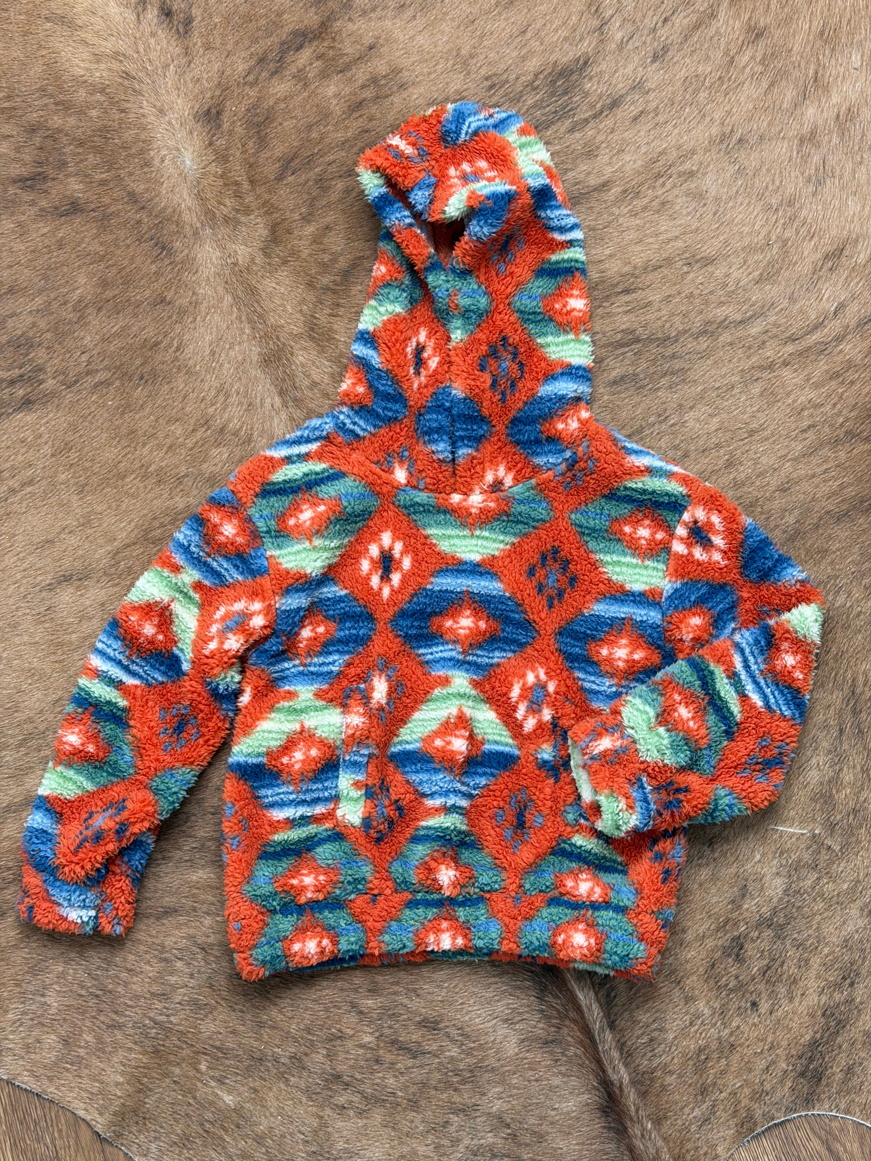 ROCK&ROLL GIRL FLEECE PULLOVER RUST/AZTEC RRGT94R0CN