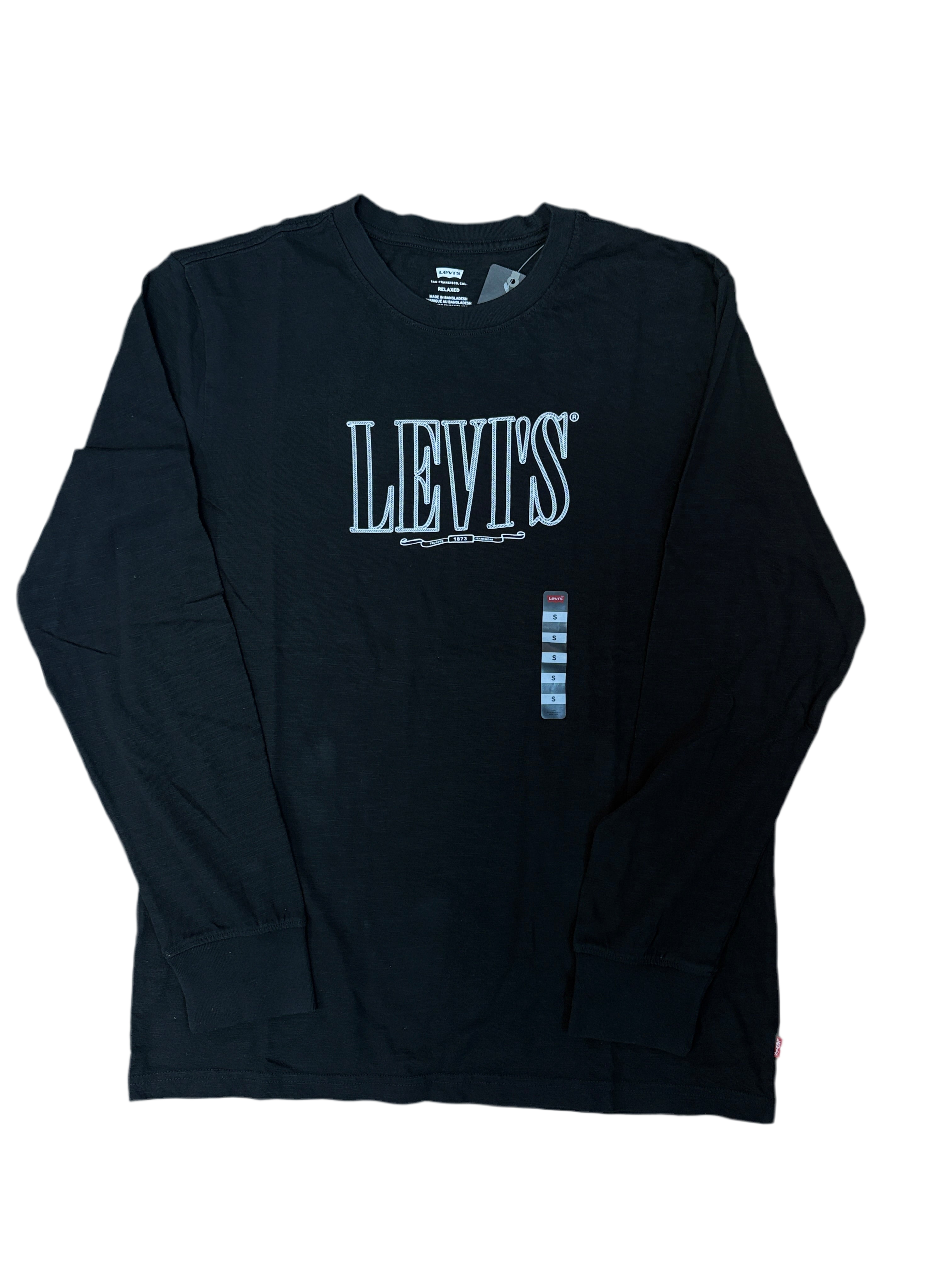 LEVI'S MENS LONG SLEEVE T-SHIRT BLACK 161390268