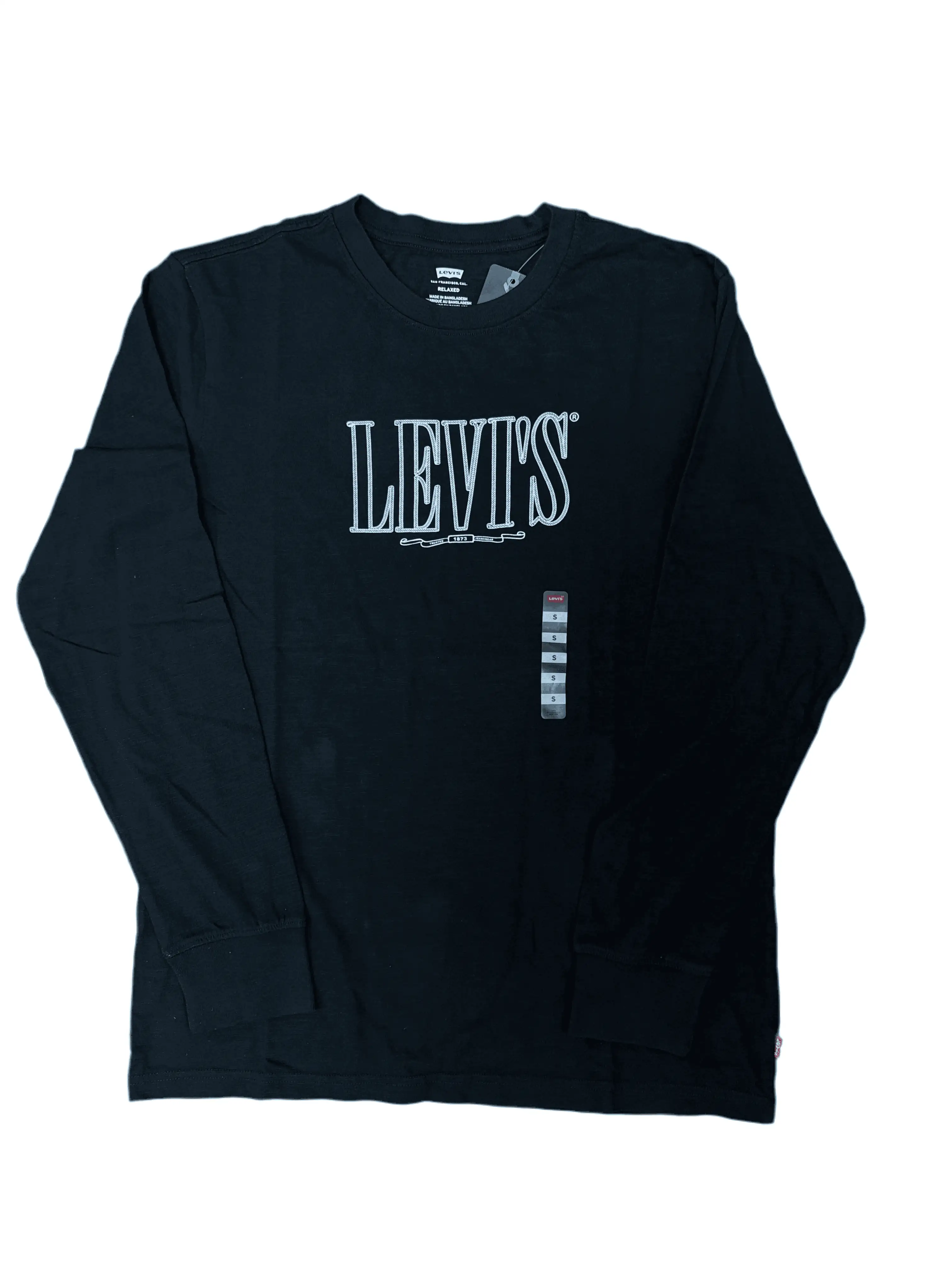 LEVI'S MENS LONG SLEEVE T-SHIRT BLACK 161390268 Laherradurawwnc.com