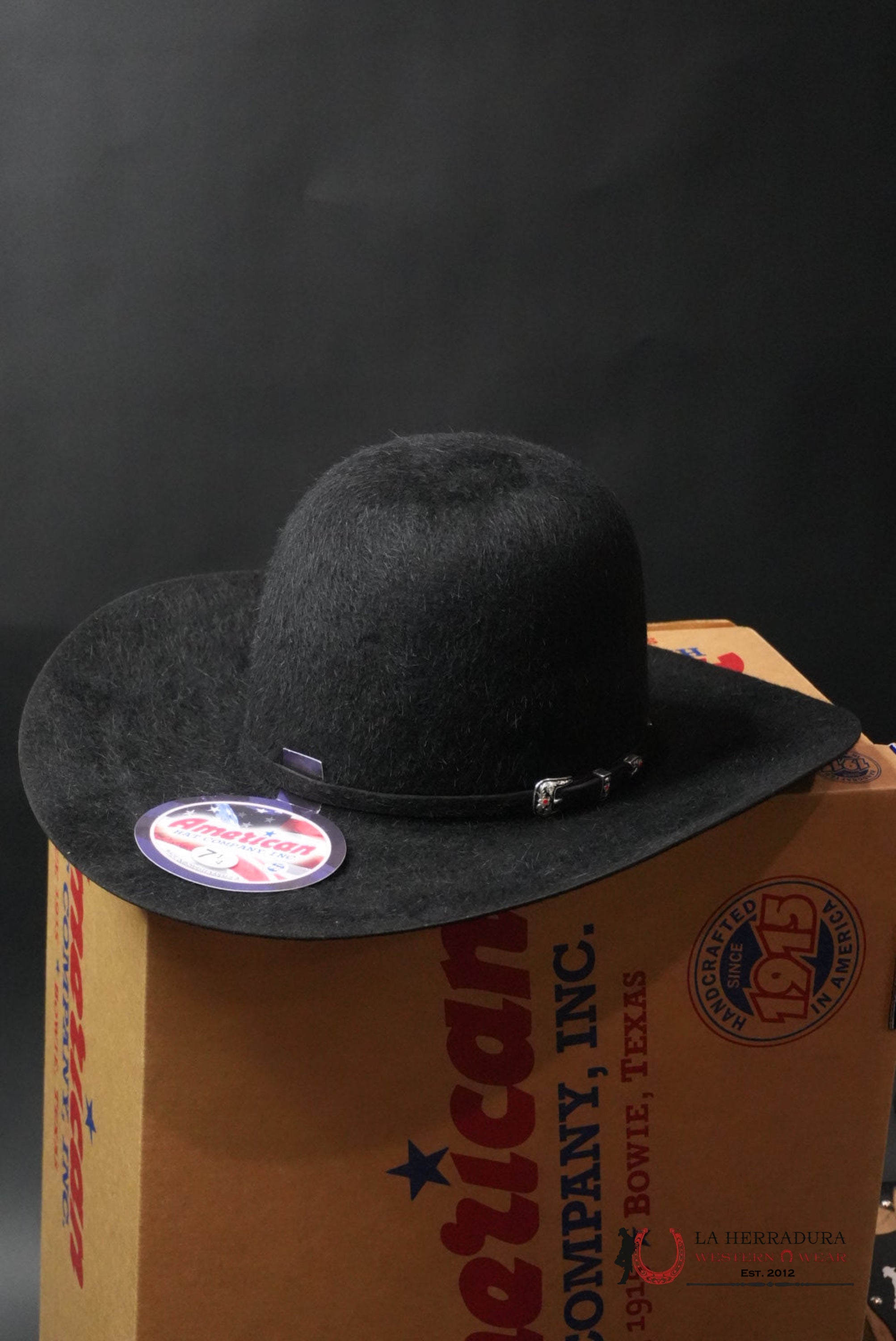 20X American Felt Hat Grizzly Black TEJANA