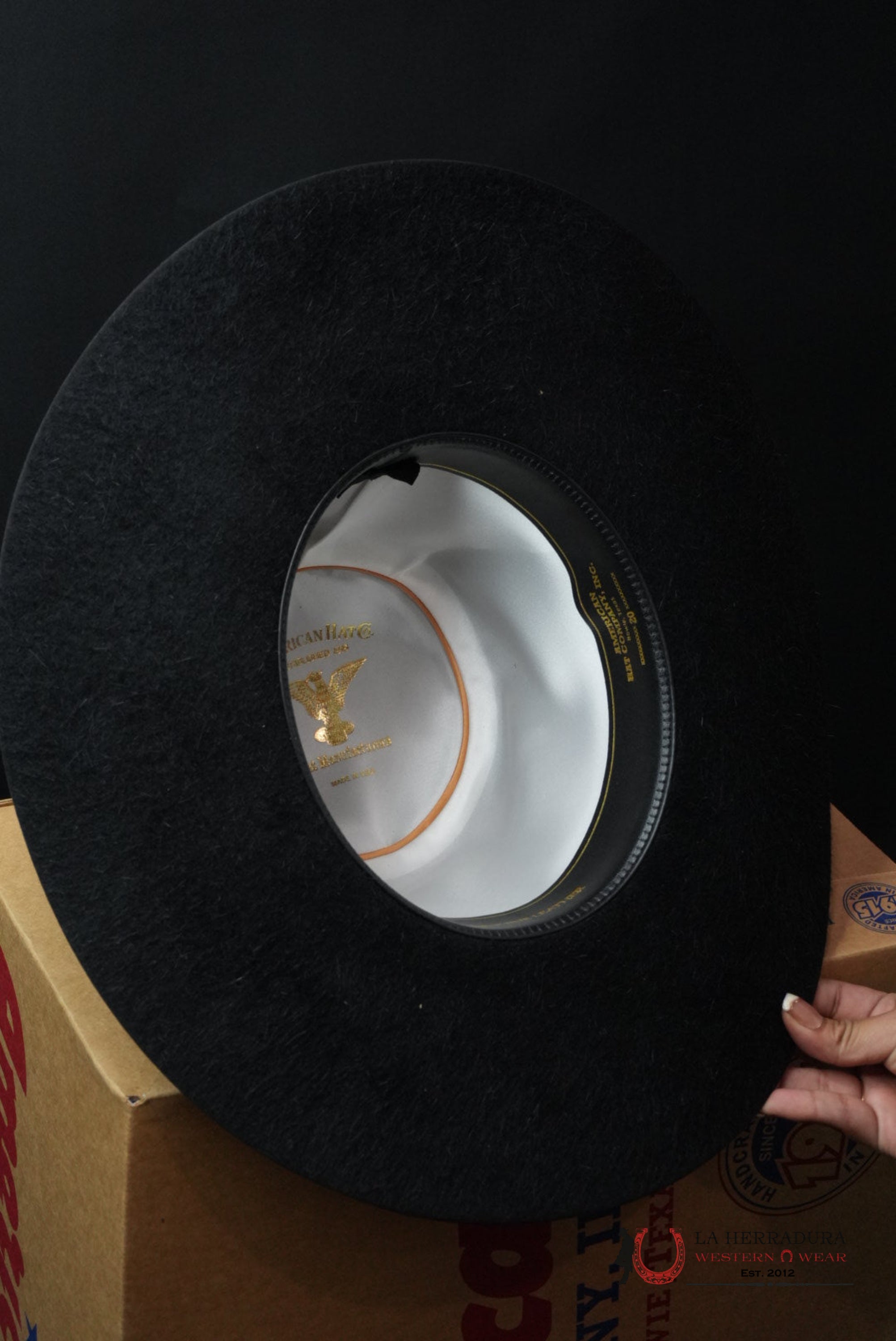 20X American Felt Hat Grizzly Black TEJANA