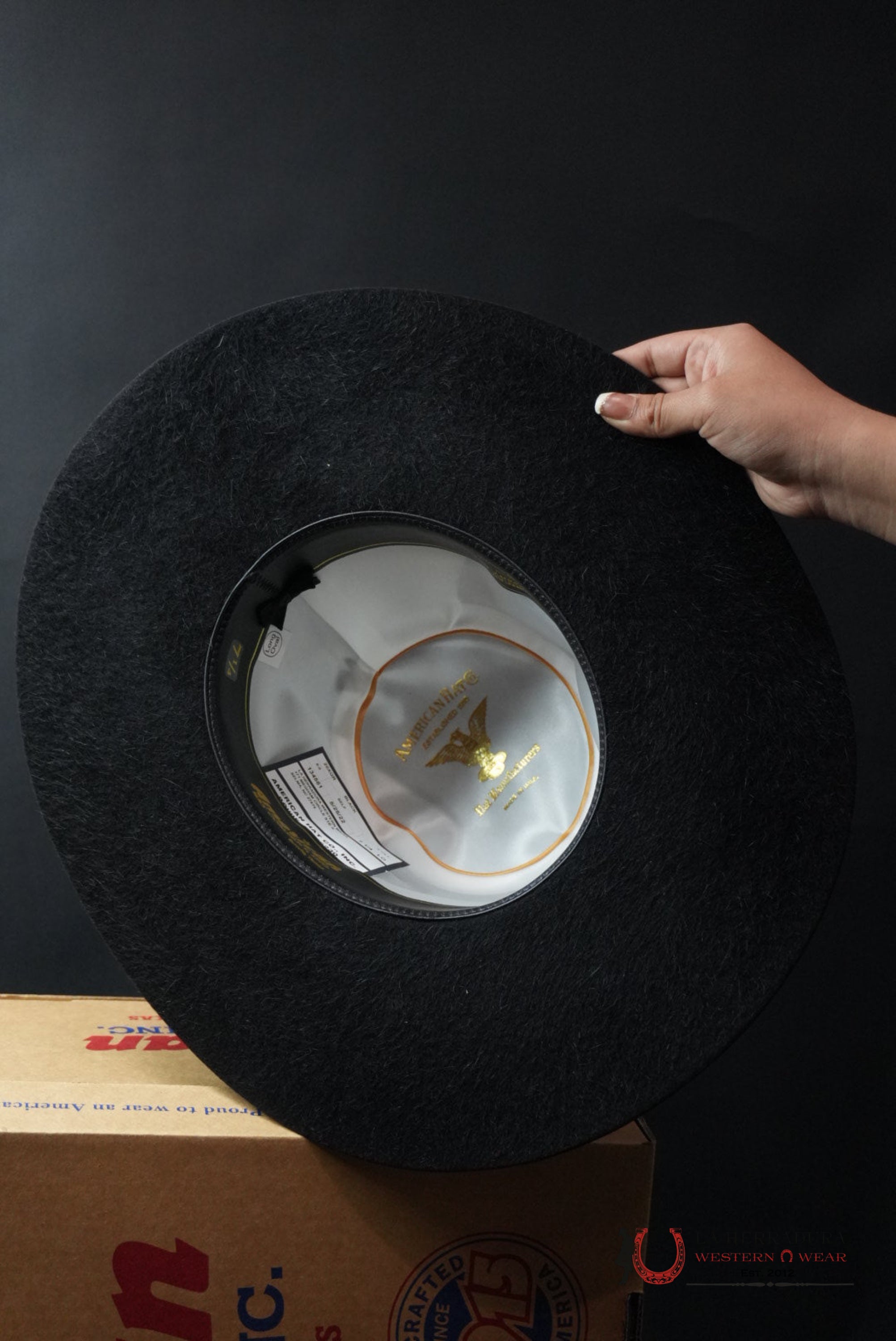 20X American Felt Hat Grizzly Black TEJANA