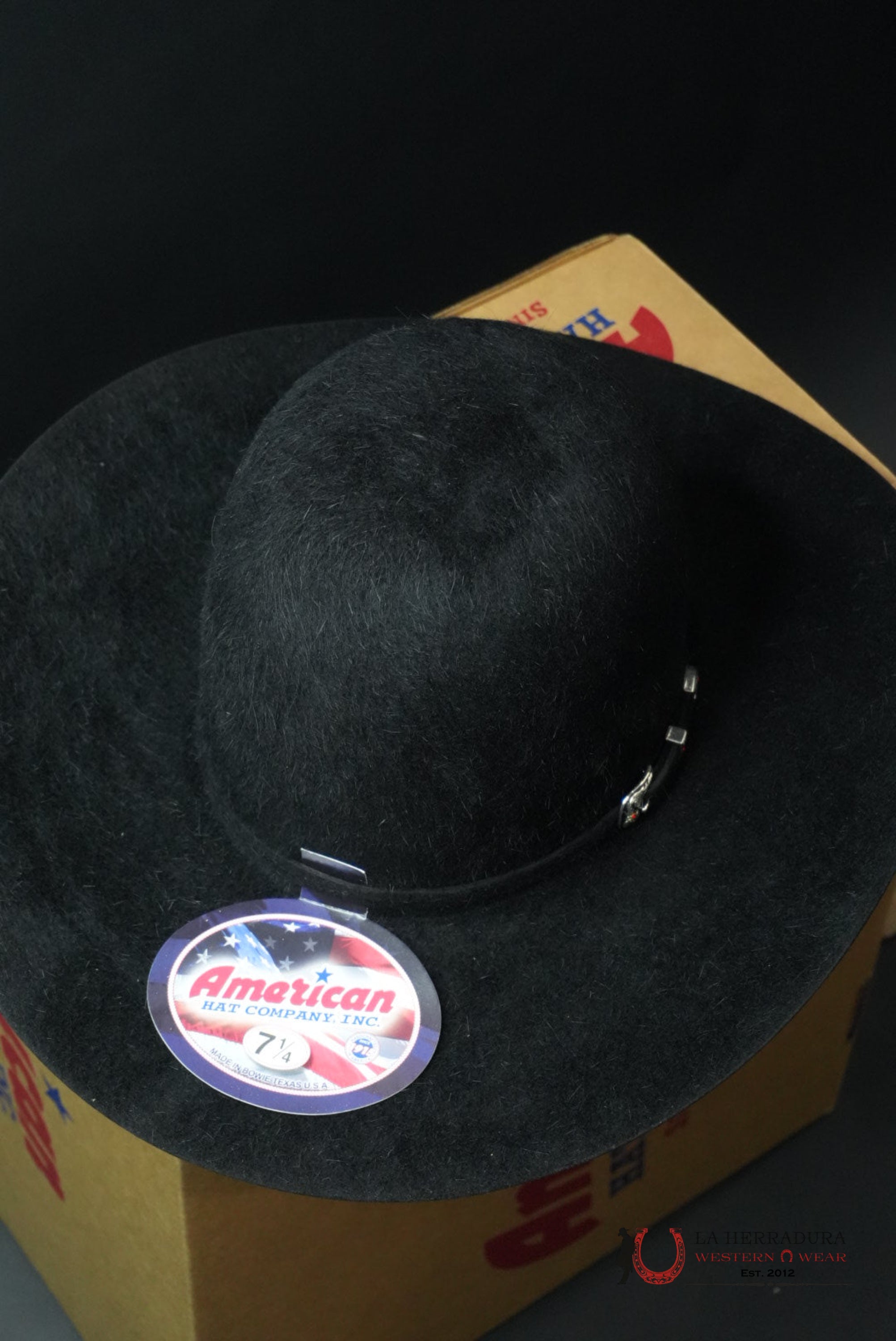 20X American Felt Hat Grizzly Black TEJANA